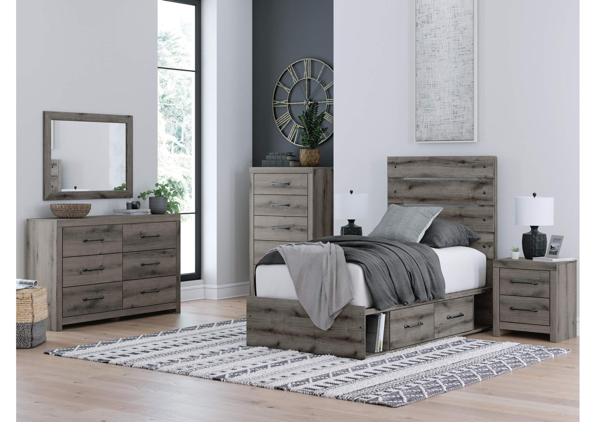 Graystorm Twin Panel Storage Bed image 12