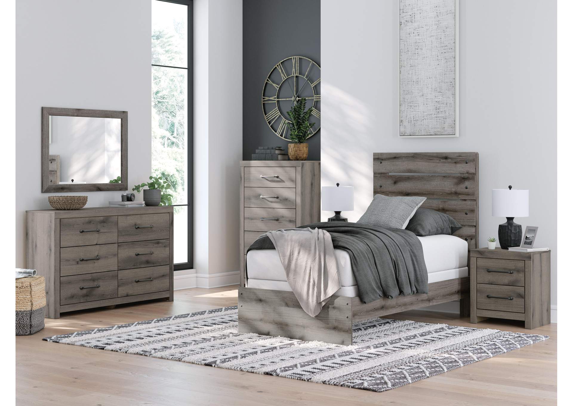 Graystorm Twin Panel Bed image 11