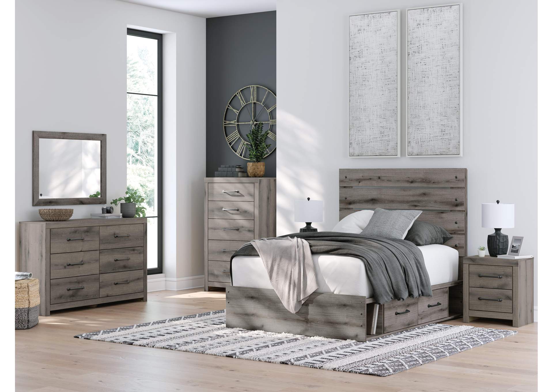 Graystorm Full Panel Storage Bed image 14