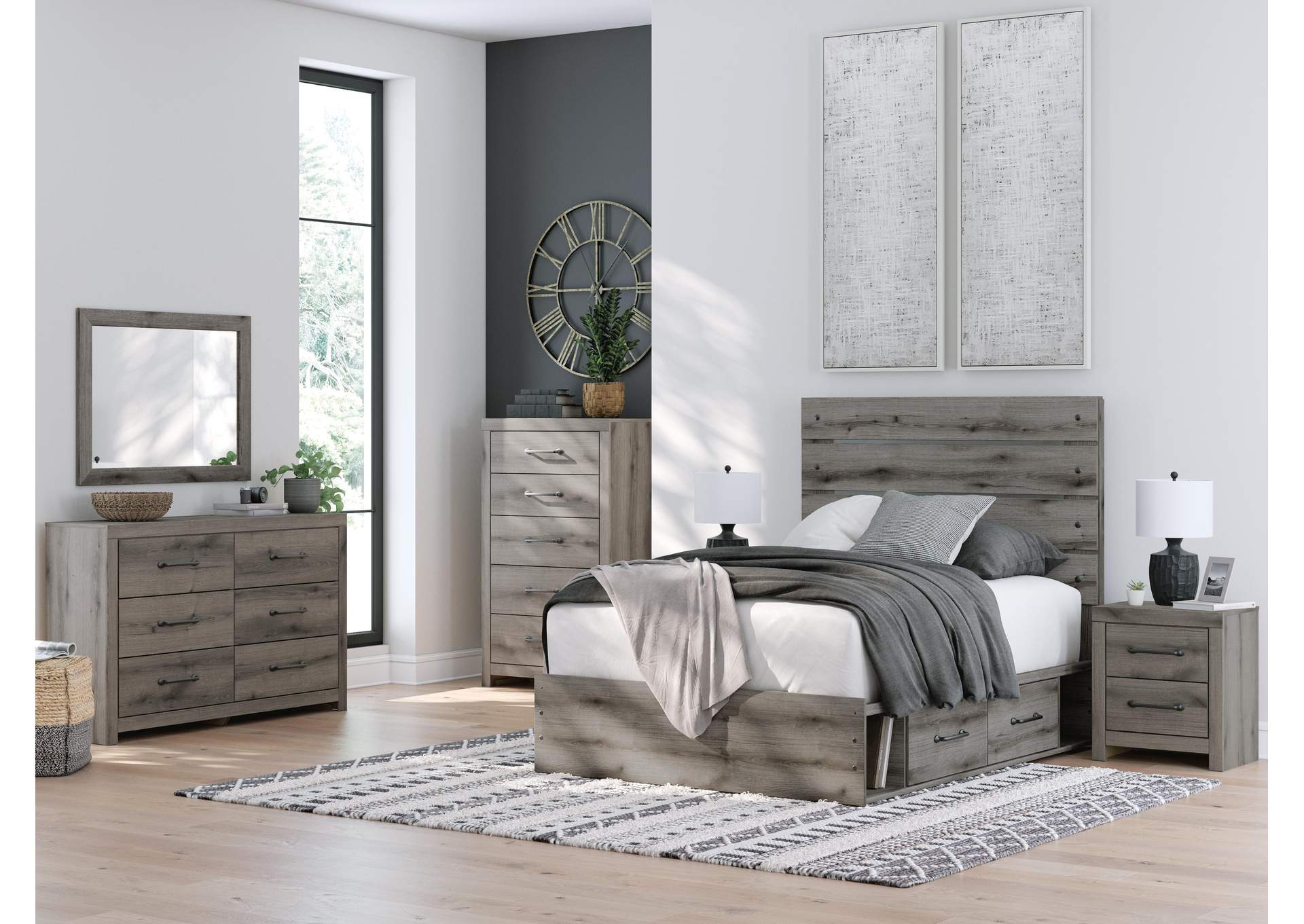 Graystorm Full Panel Bed with Storage image 15