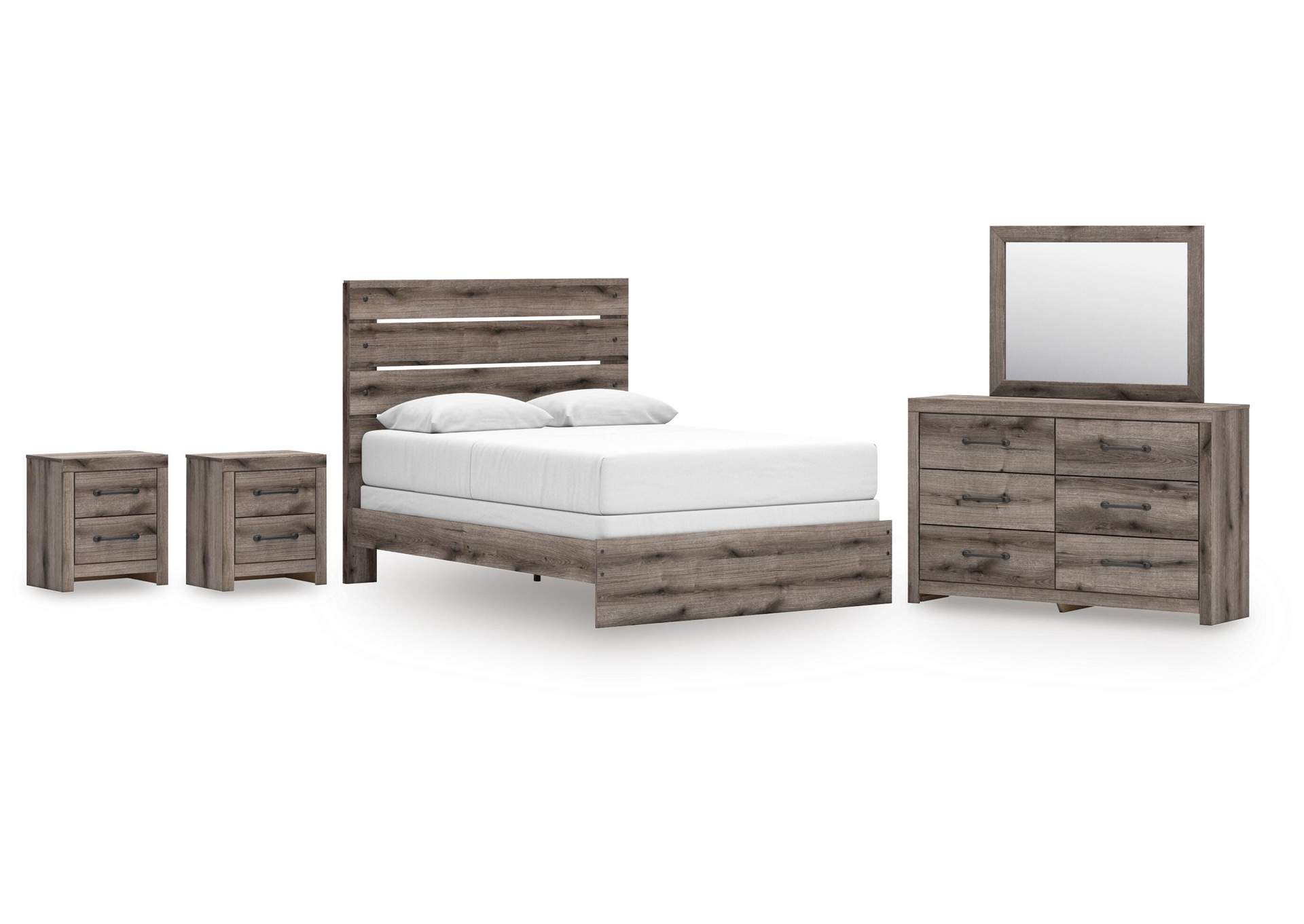 Urbanoore Queen Panel Bed, Dresser, Mirror and 2 Nightstands image 1