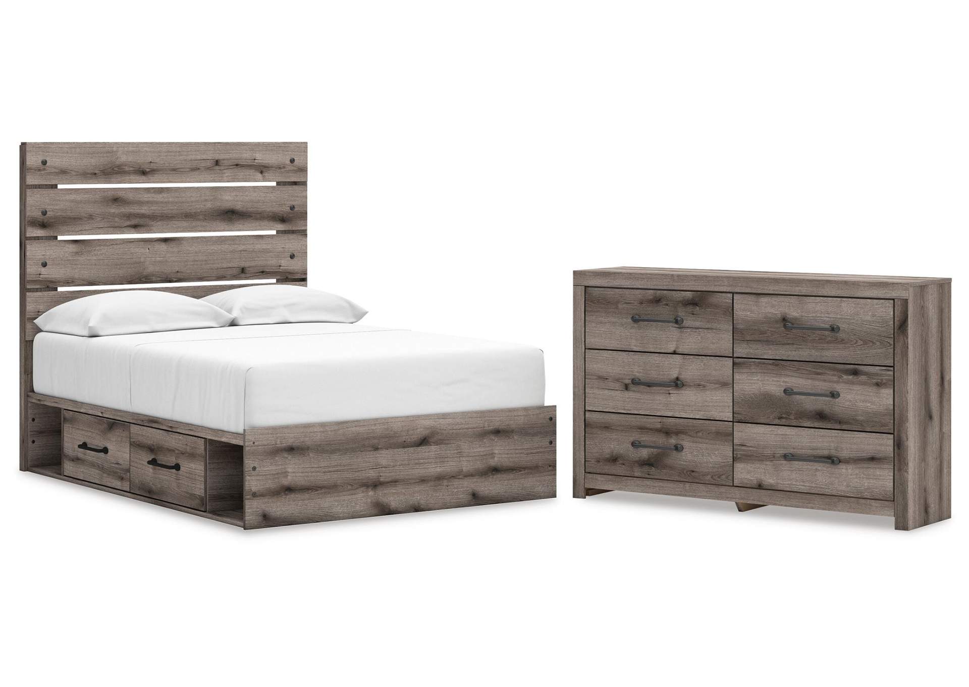 Urbanoore Full Panel Bed with Storage and Dresser image 1