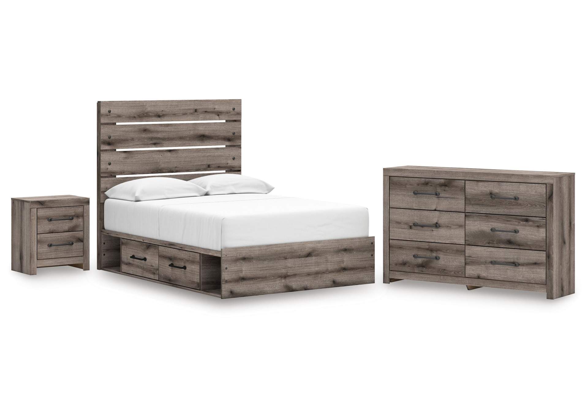 Urbanoore Full Panel Storage Bed, Dresser and Nightstand image 1