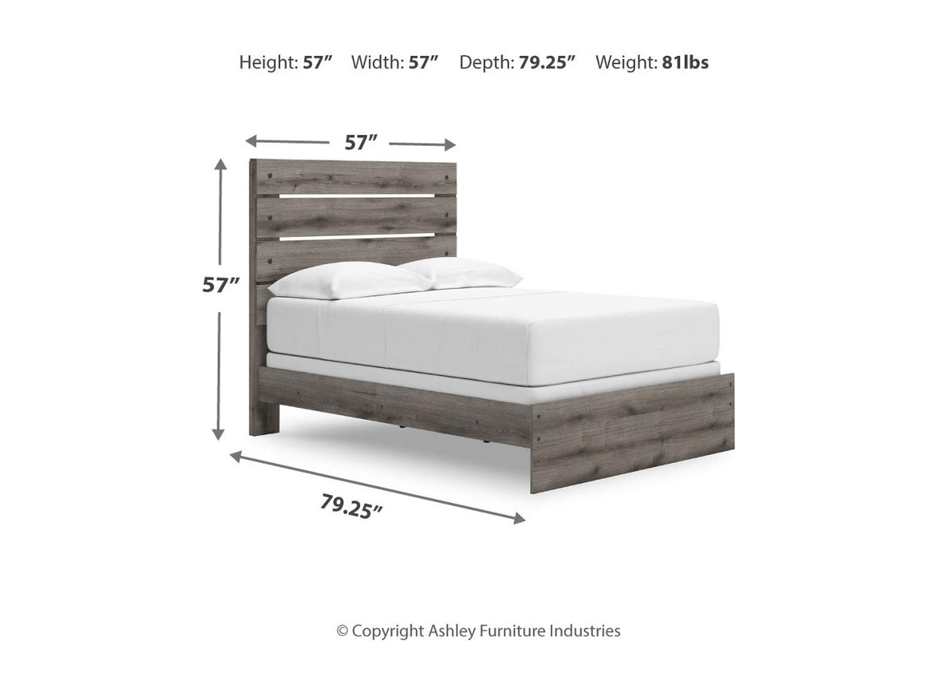 Urbanoore Full Panel Bed with Mirrored Dresser and Nightstand image 32