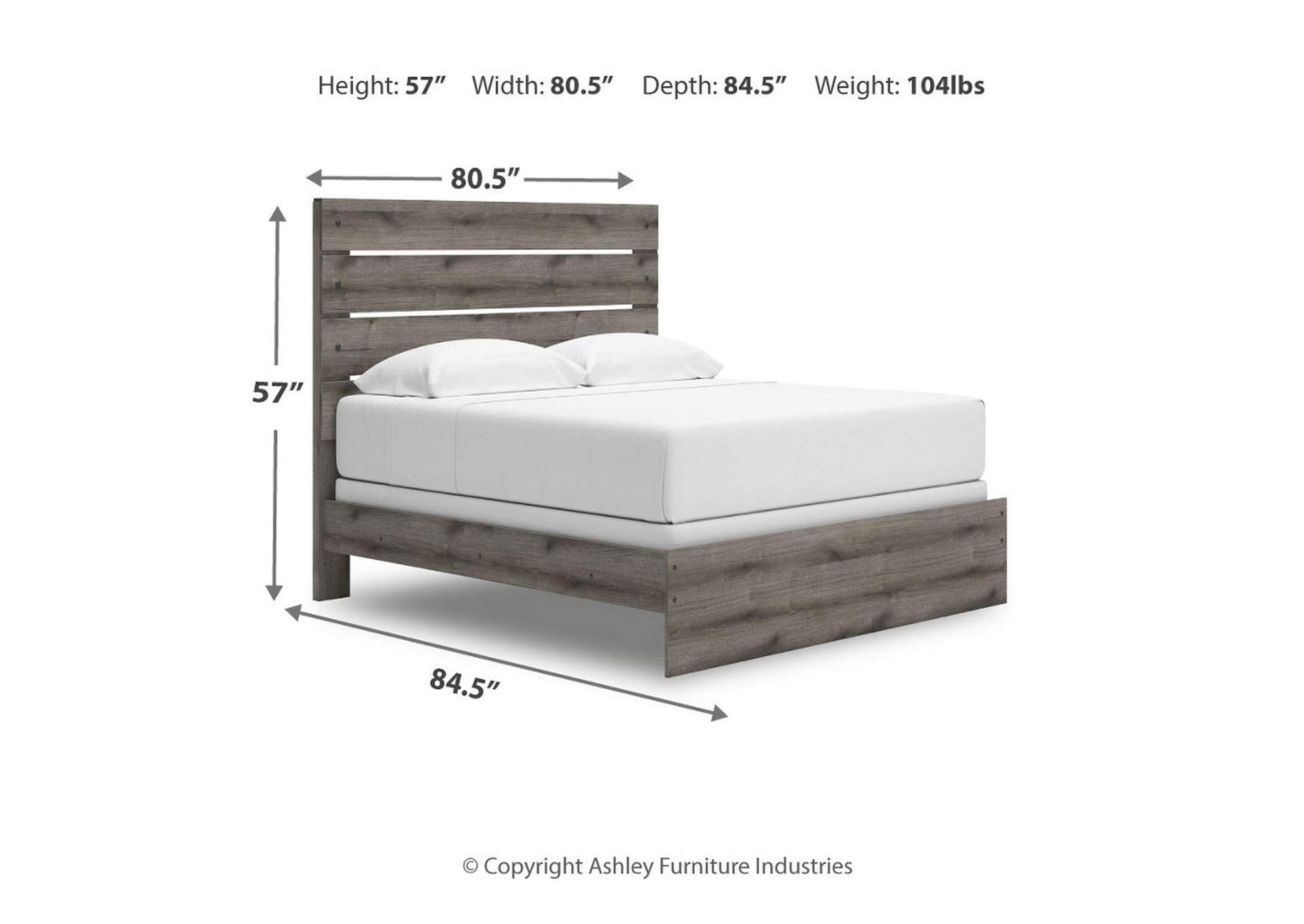 Urbanoore King Panel Bed with Mirrored Dresser image 24