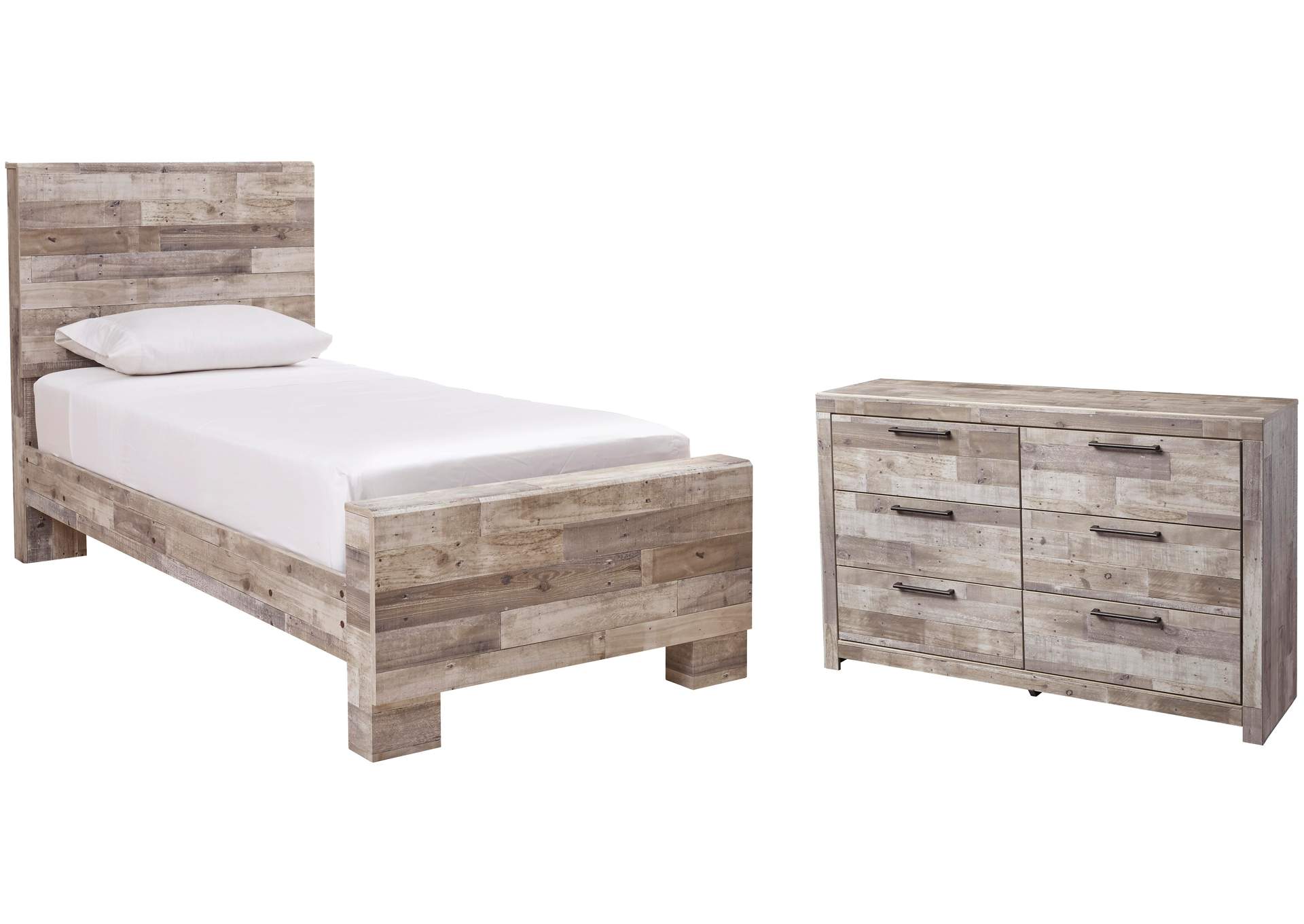 Effie Twin Panel Bed with Dresser image 1