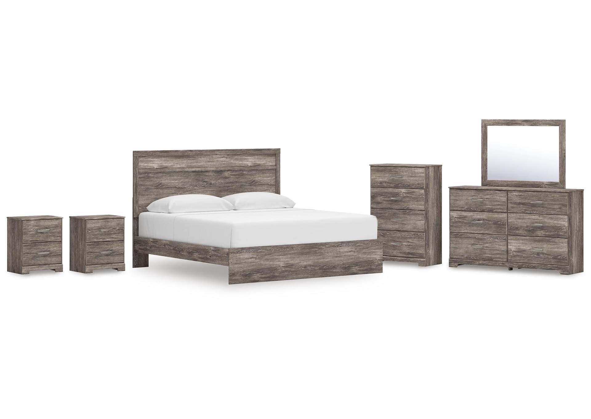 Ralinksi King Panel Bed, Dresser, Mirror, Chest and 2 Nightstands image 1