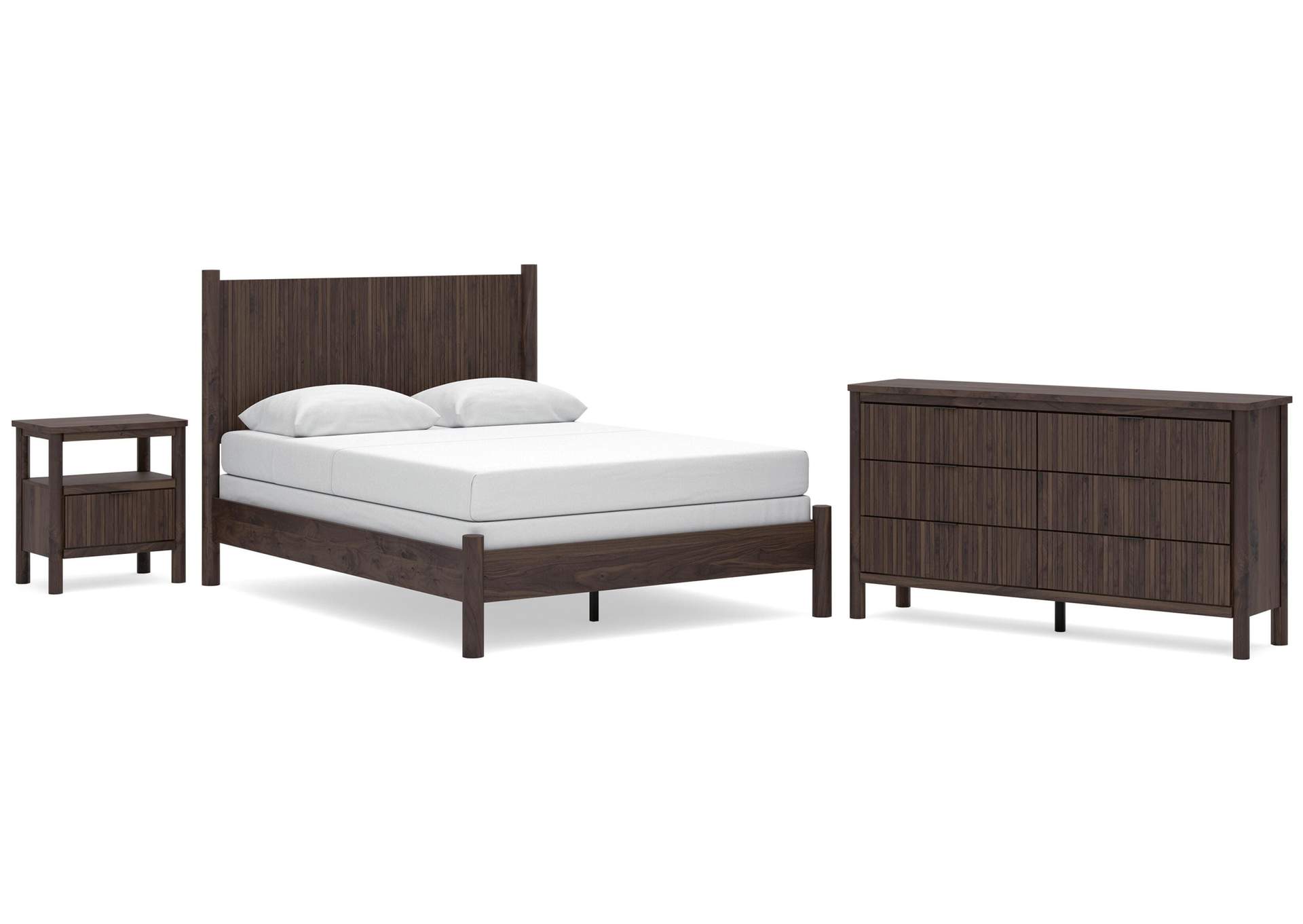 Cadmori Queen Panel Bed, Dresser and Nightstand image 1