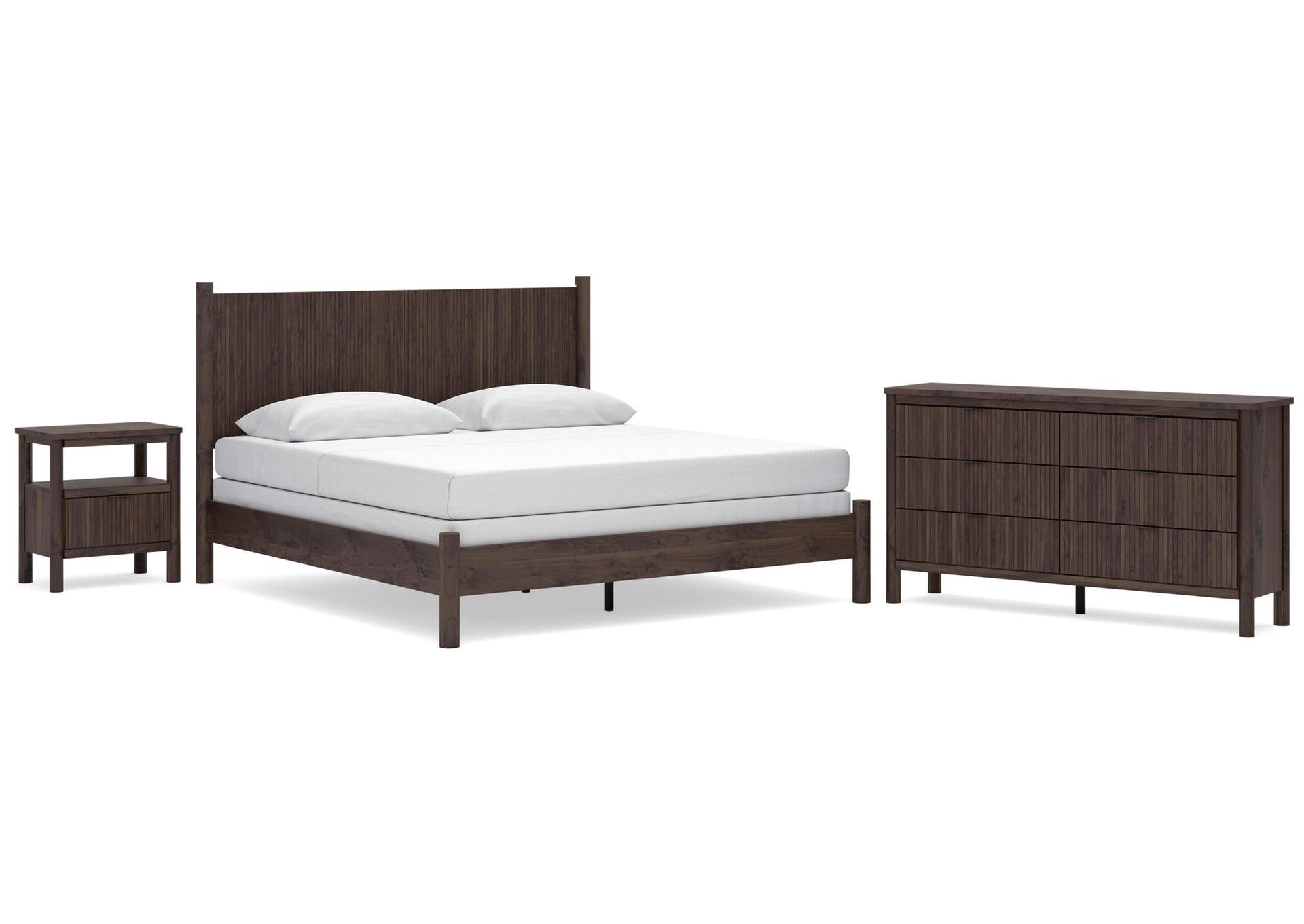 Cadmori King Panel Bed, Dresser and Nightstand image 1