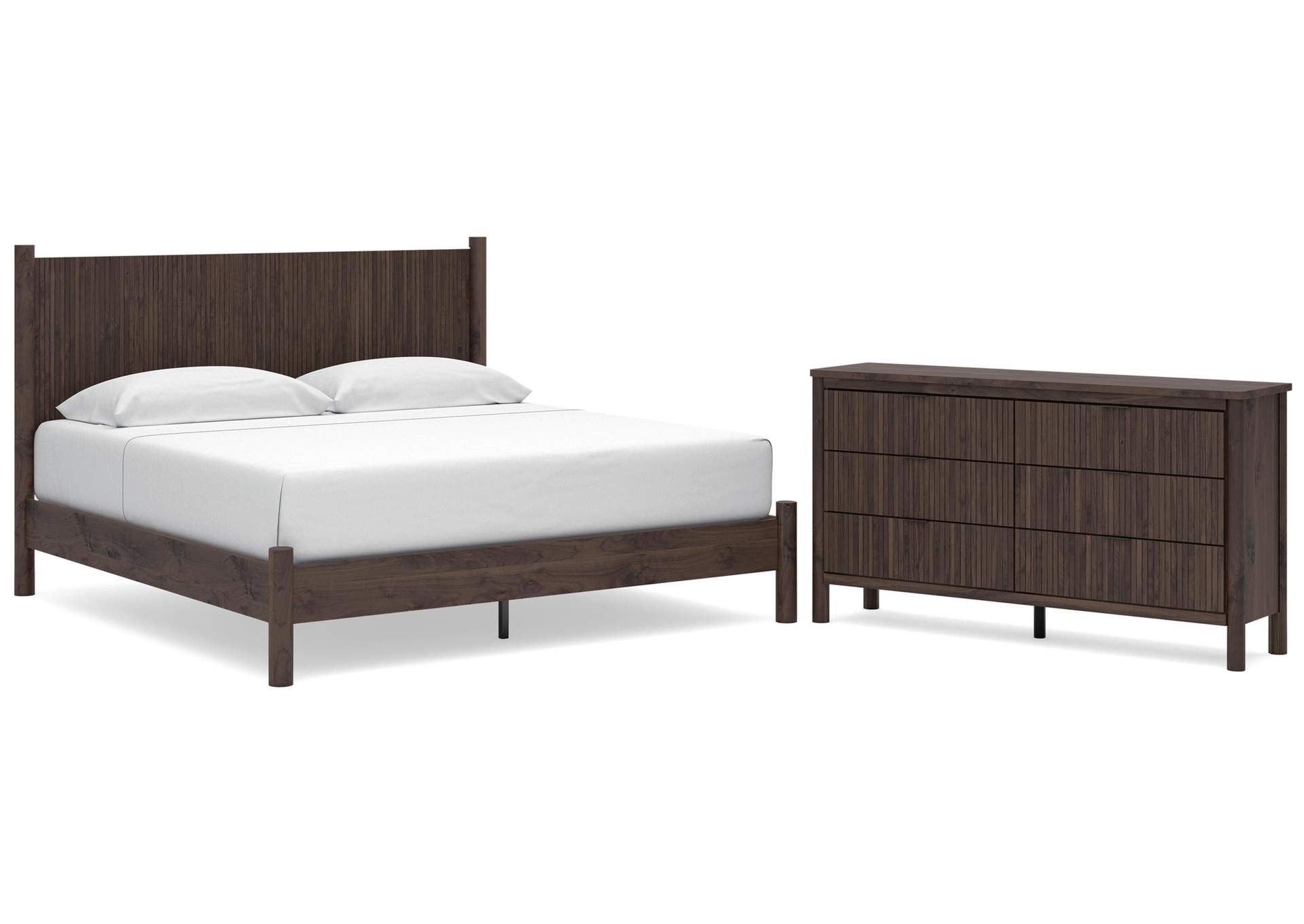 Cadmori King Panel Platform Bed and Dresser image 1