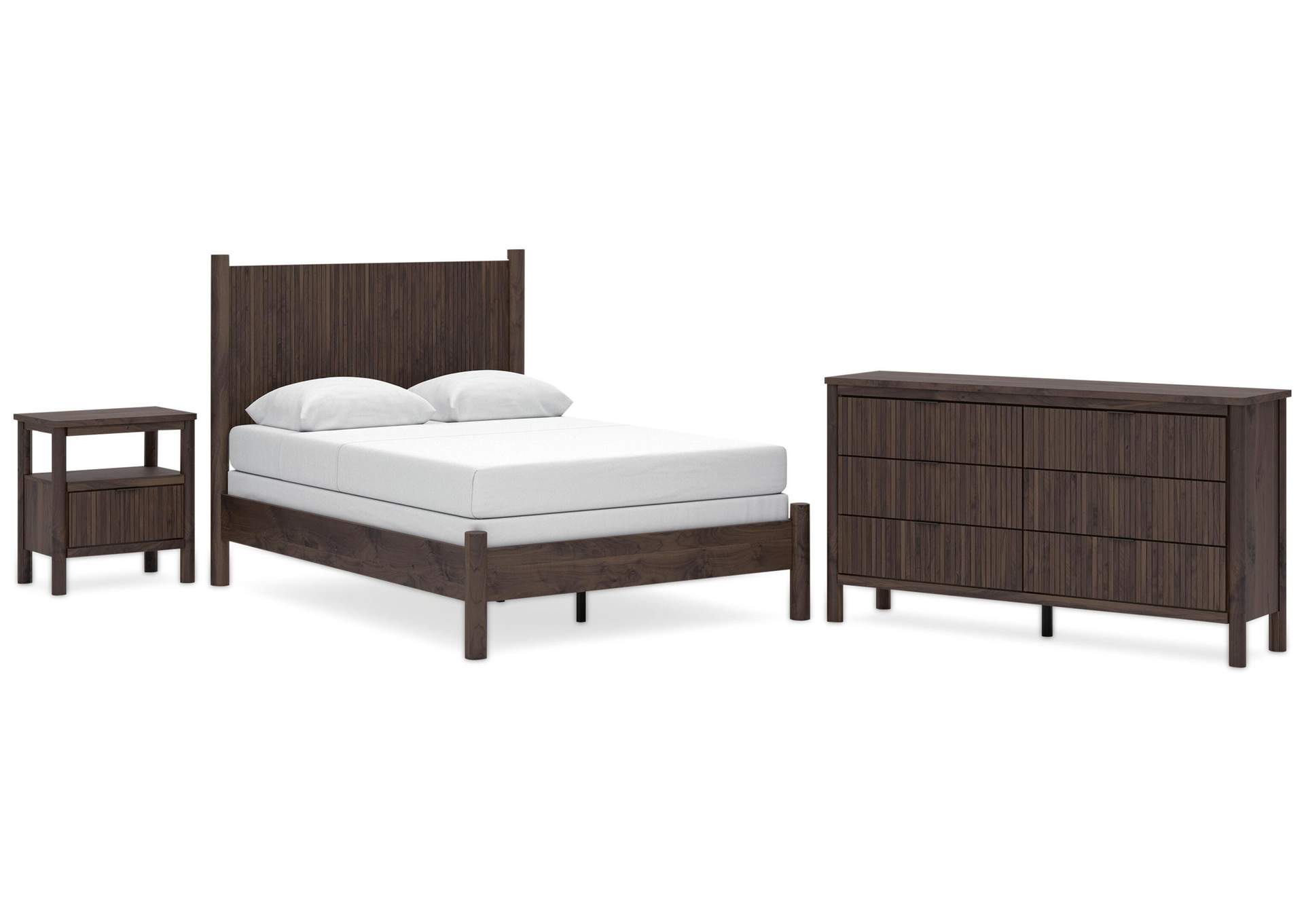Cadmori Full Panel Bed, Dresser and Nightstand image 1