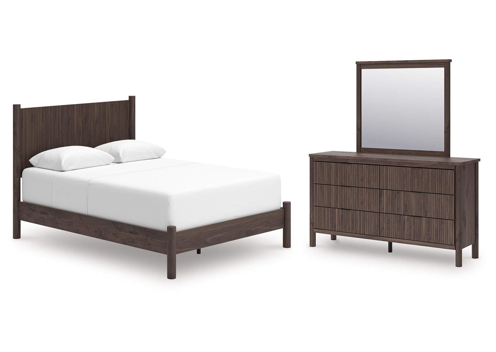 Pamytta Queen Panel Bed, Dresser and Mirror image 1