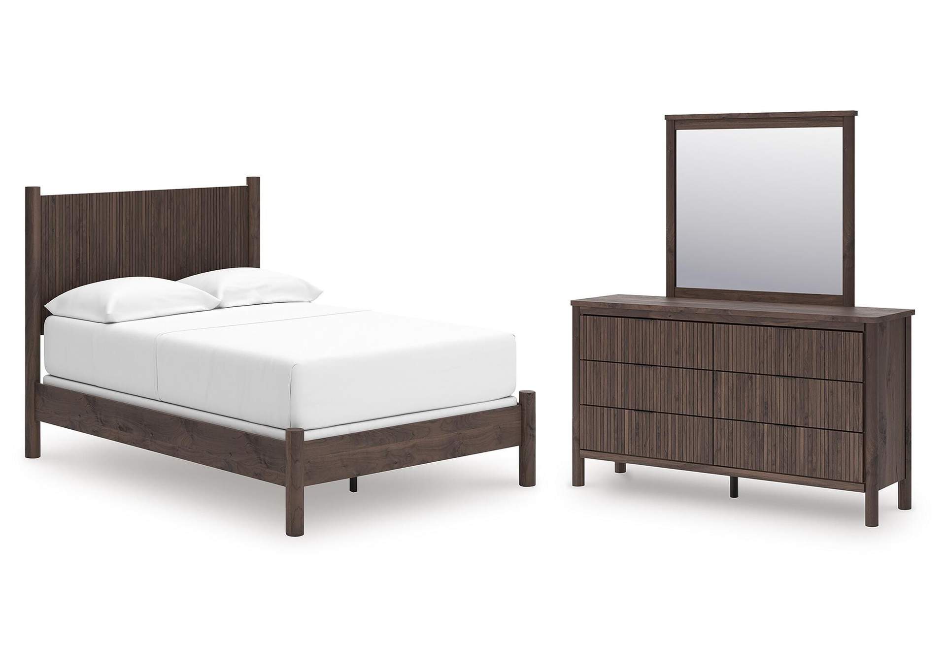 Pamytta Full Panel Bed, Dresser and Mirror image 1