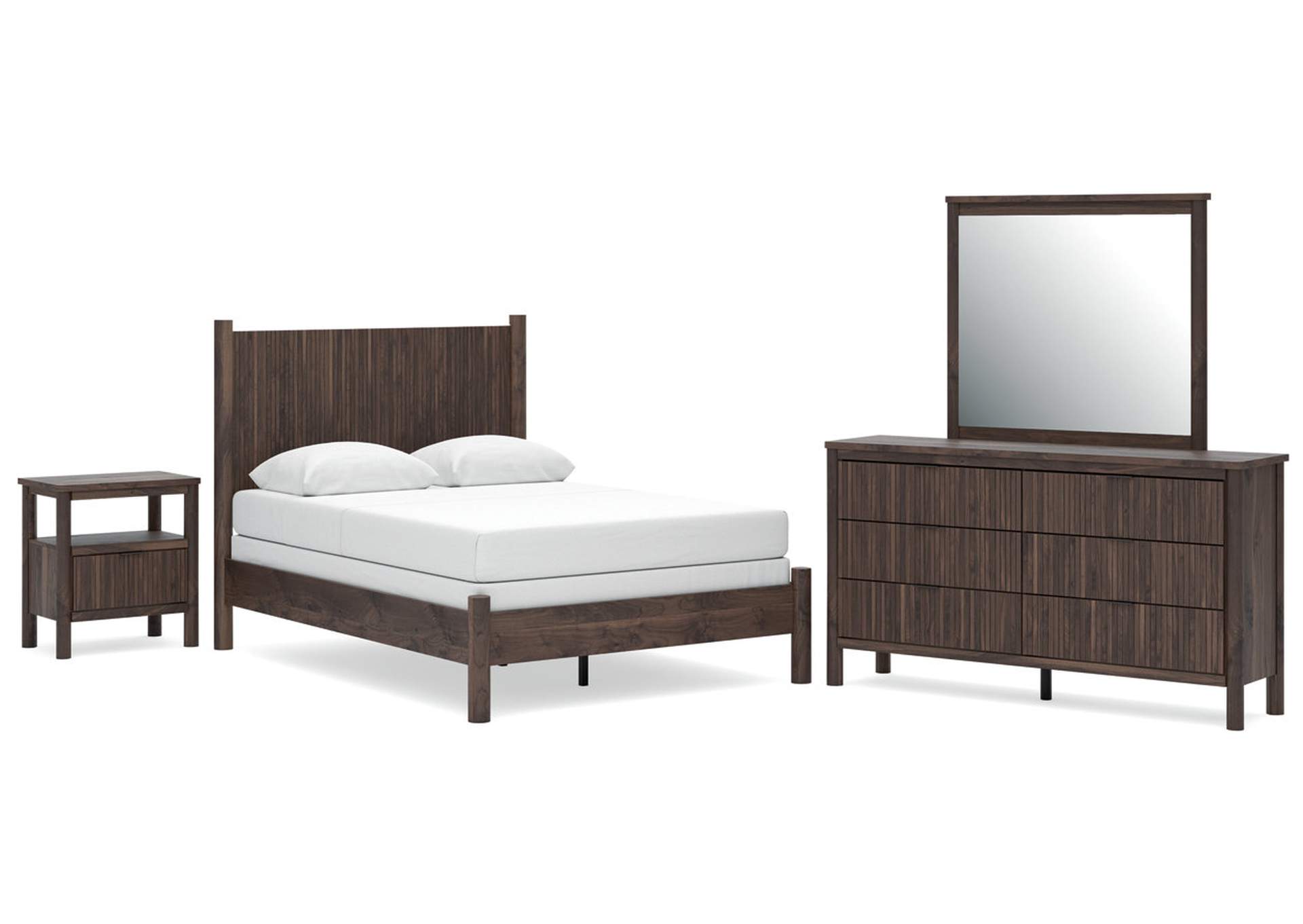Cadmori Full Panel Bed, Dresser, Mirror and Nightstand image 1