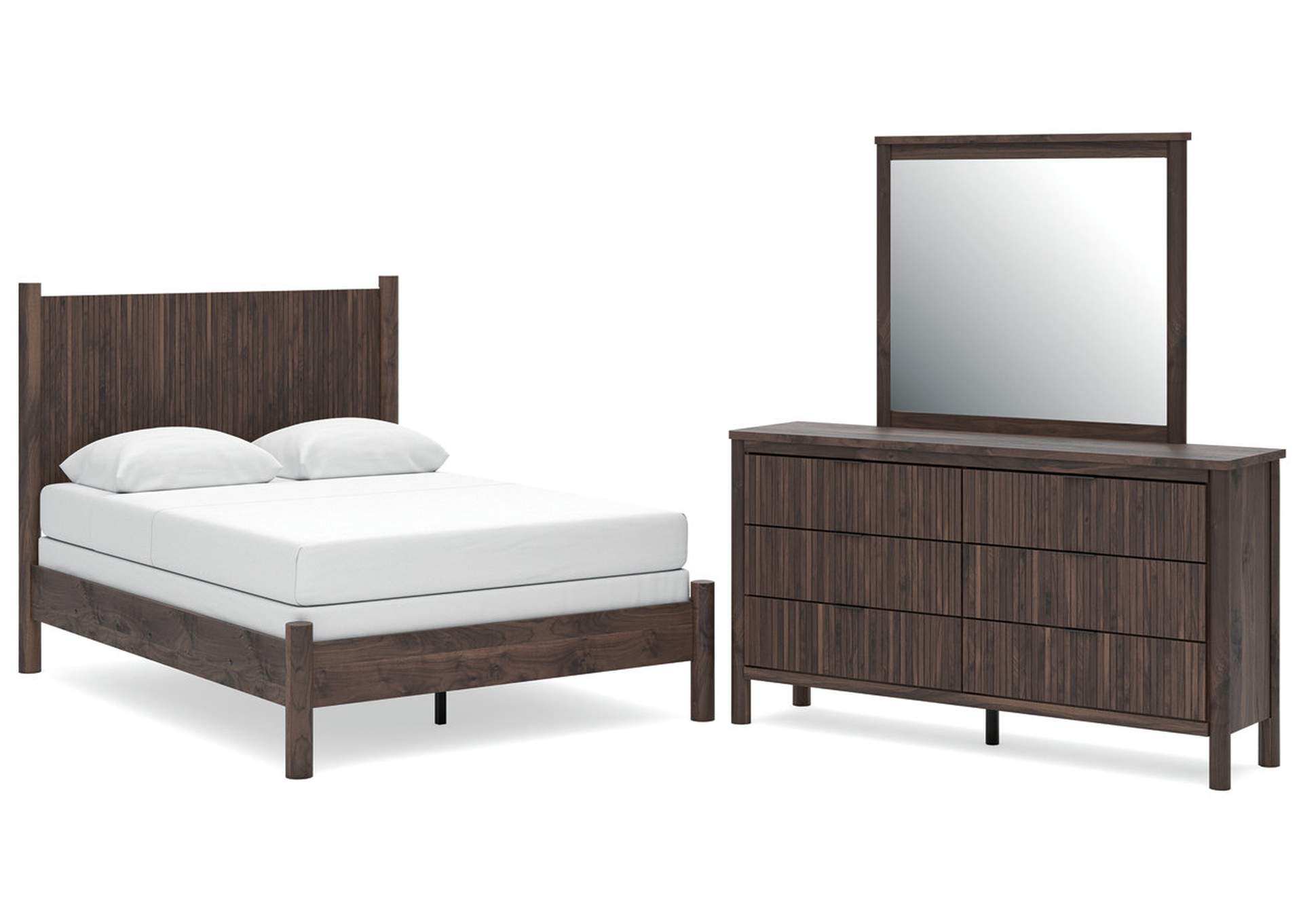 Cadmori Full Panel Bed, Dresser and Mirror image 1