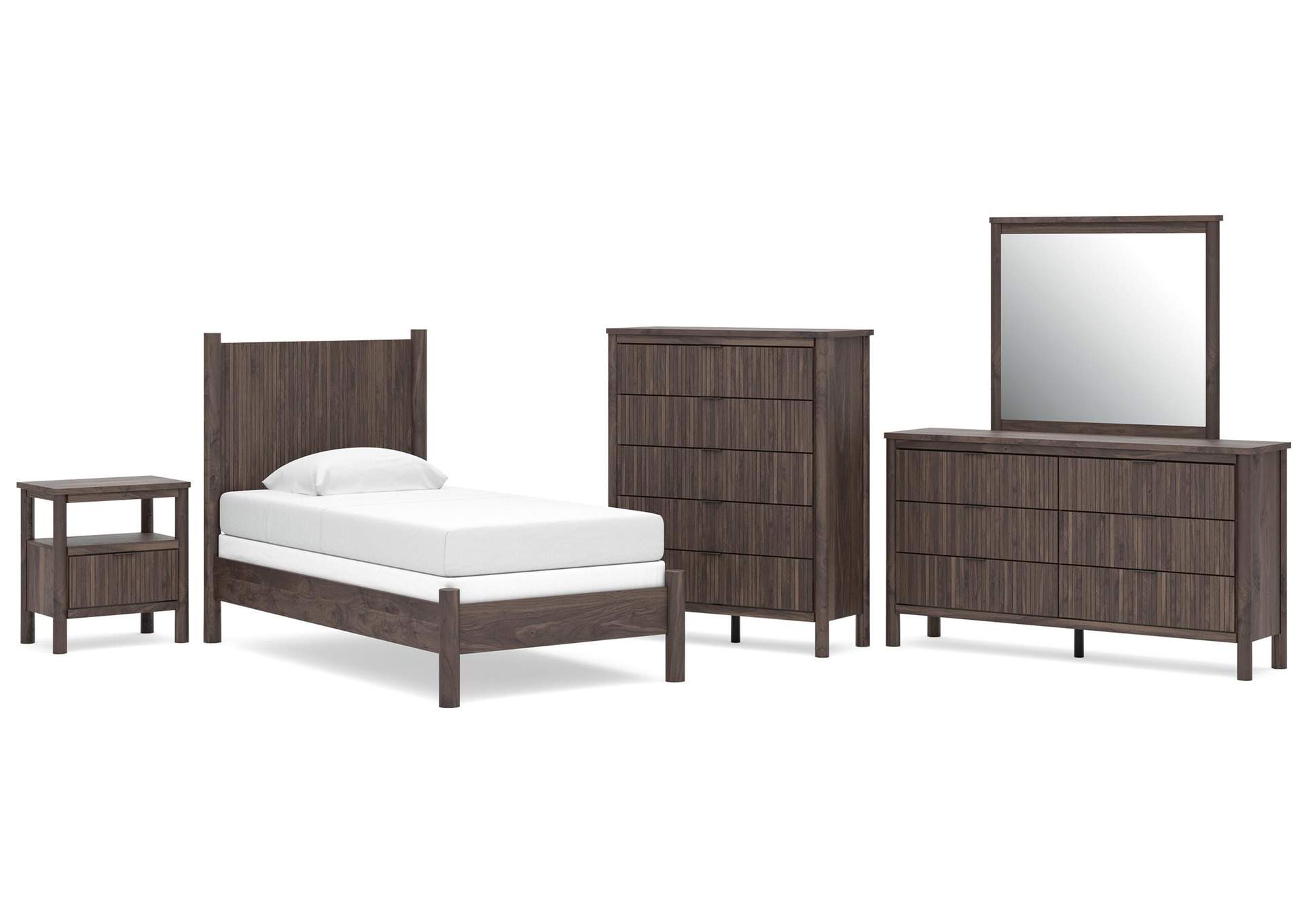 Cadmori Twin Panel Bed, Dresser, Mirror, Chest and Nightstand image 1