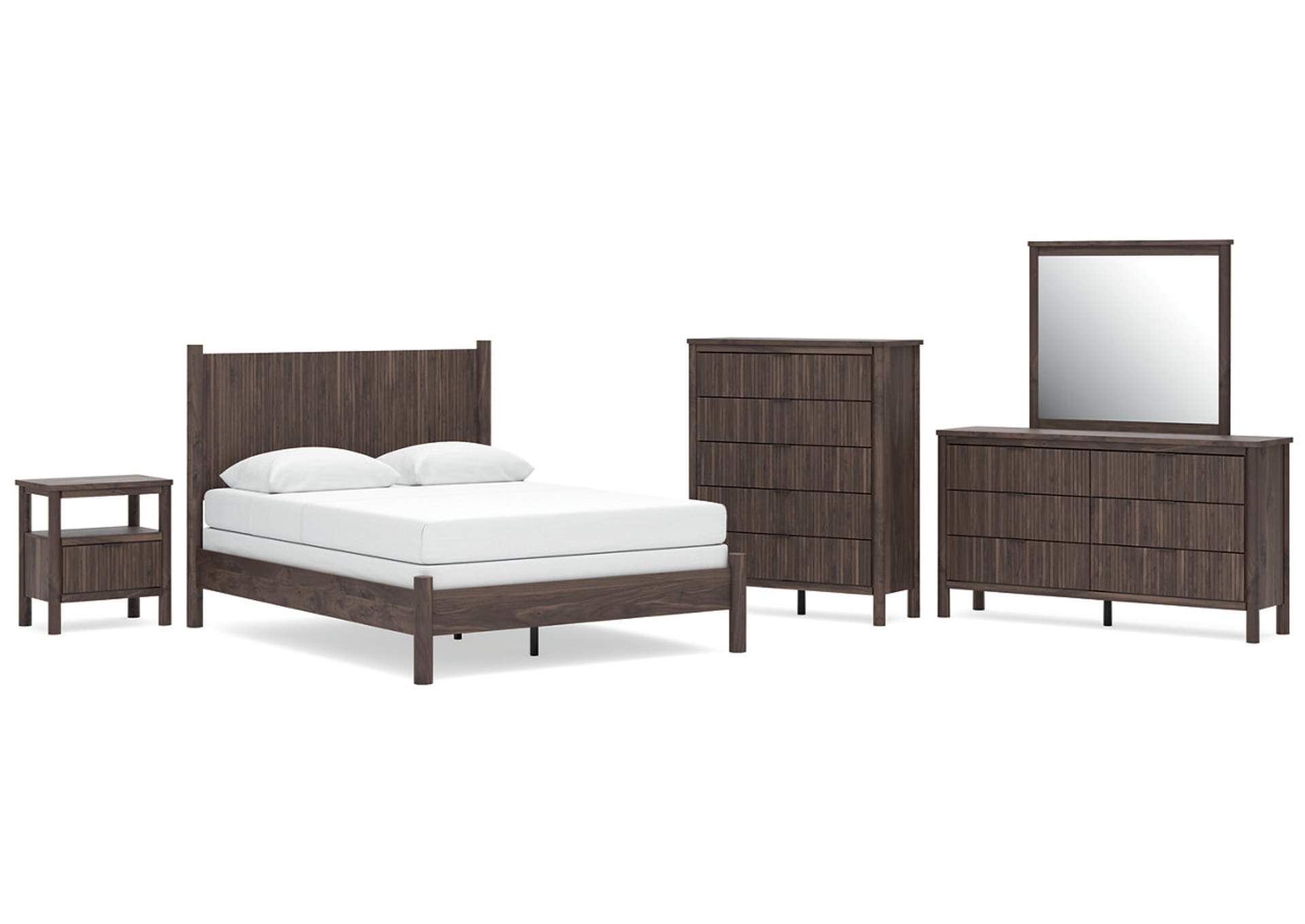 Cadmori Queen Panel Bed, Dresser, Mirror, Chest and Nightstand image 1