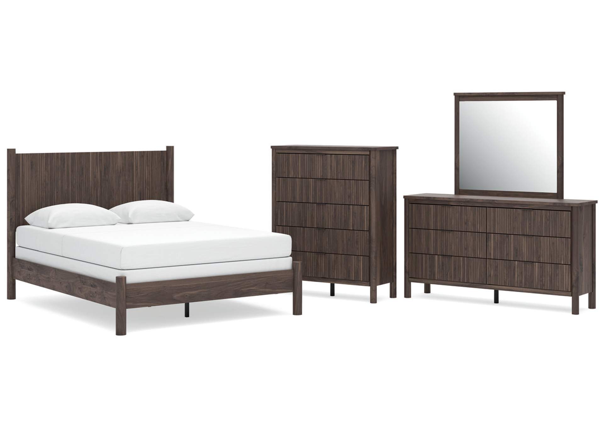 Cadmori Queen Panel Bed, Dresser, Mirror and Chest image 1