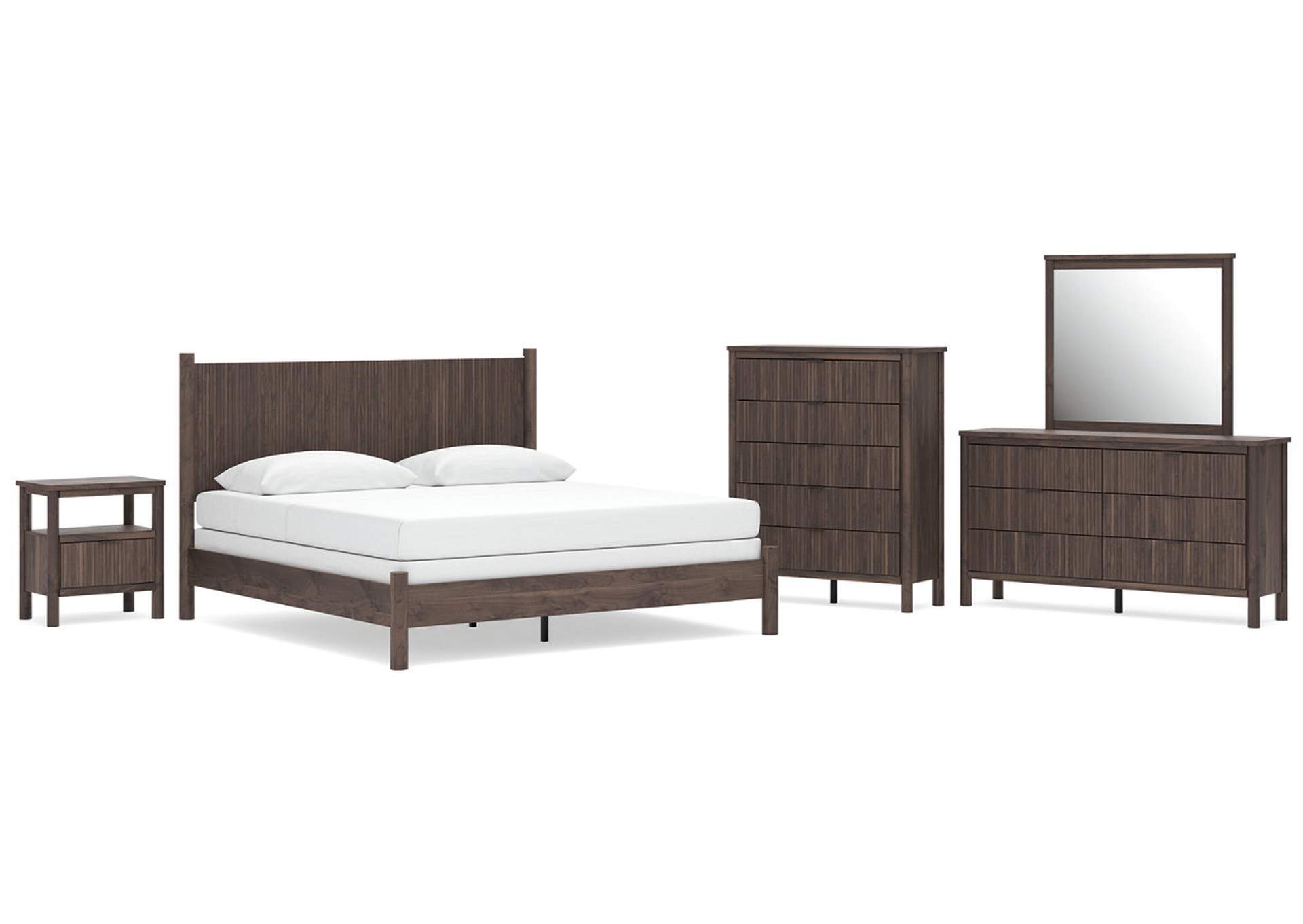 Cadmori King Panel Bed, Dresser, Mirror, Chest and Nightstand image 1