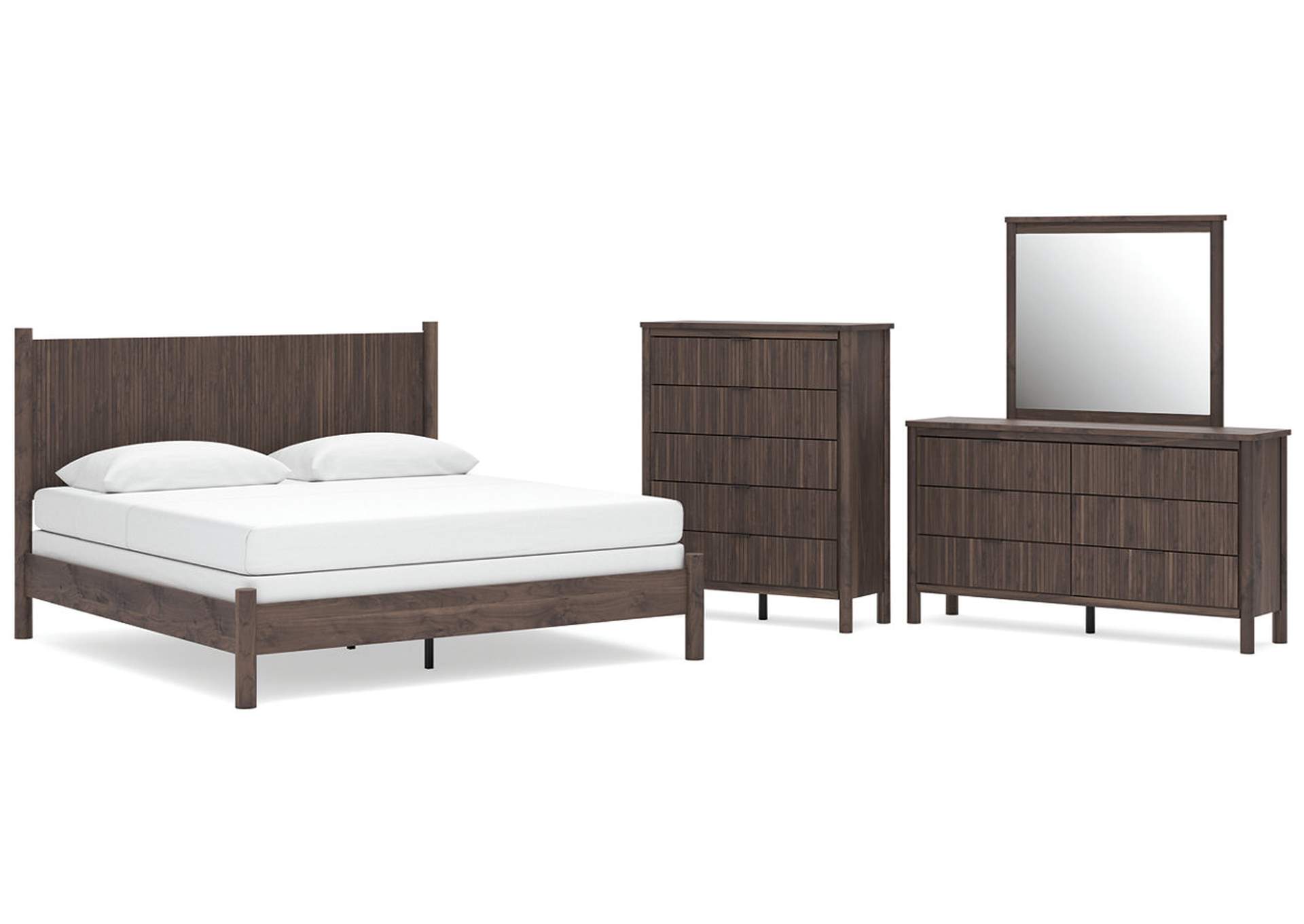 Cadmori King Panel Bed, Dresser, Mirror and Chest image 1