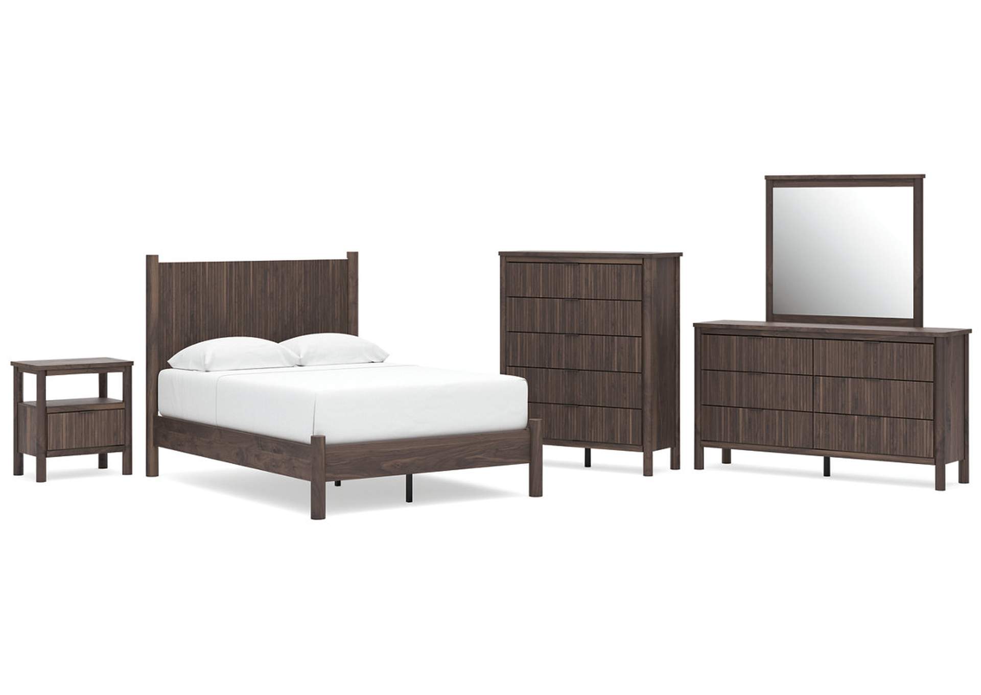 Cadmori Full Panel Platform Bed, Dresser, Mirror, Chest and Nightstand image 1