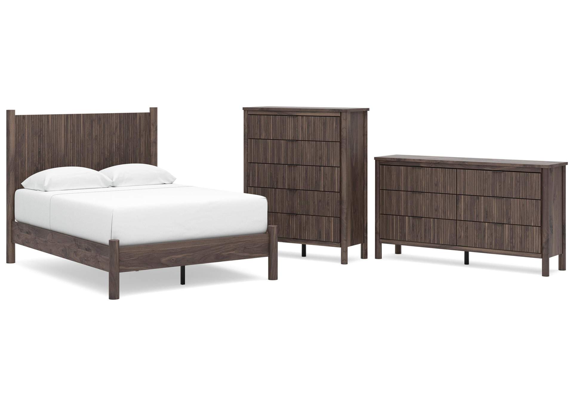 Cadmori Full Panel Platform Bed, Dresser and Chest image 1