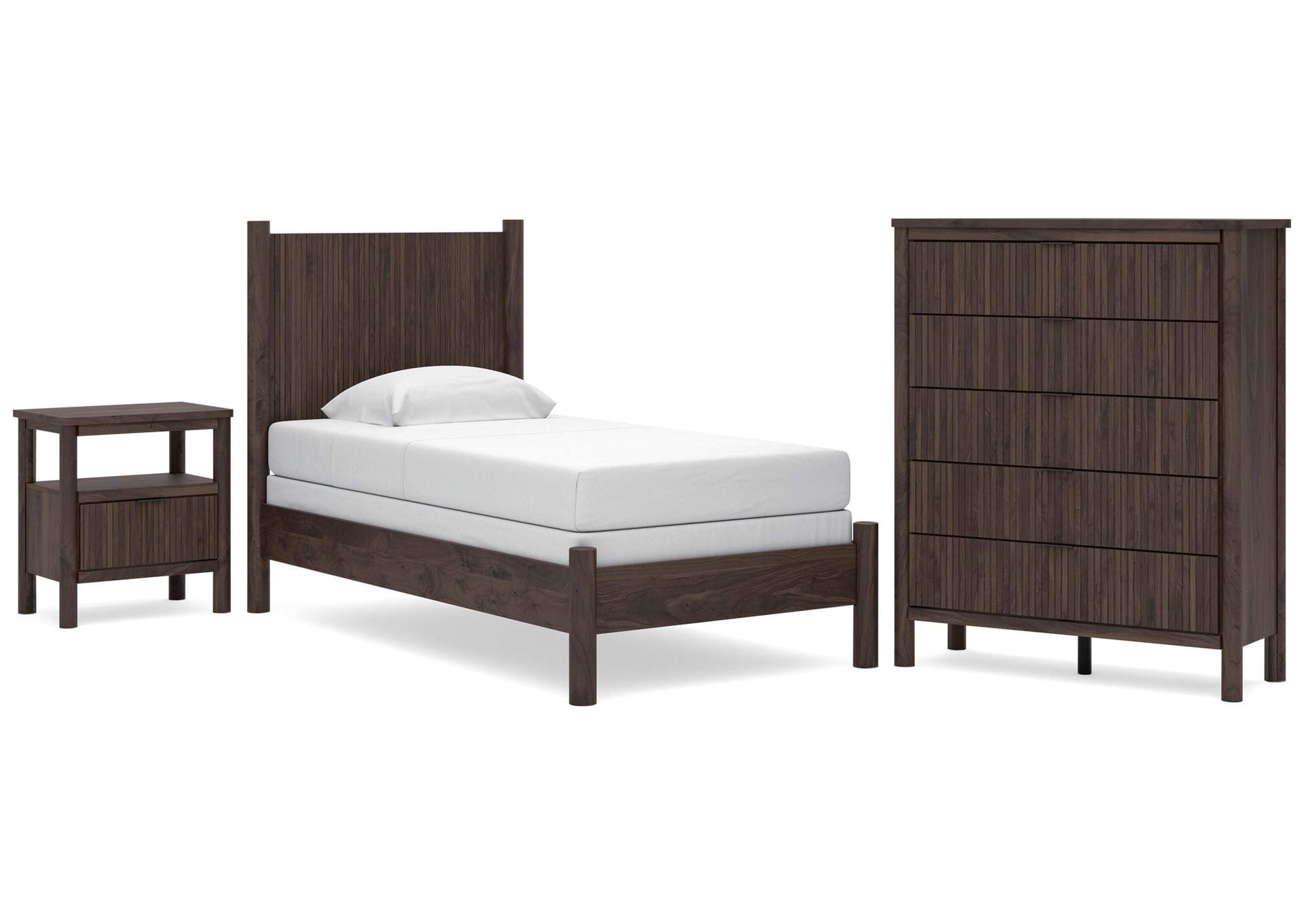 Cadmori Twin Panel Bed, Chest and  Nightstand image 1
