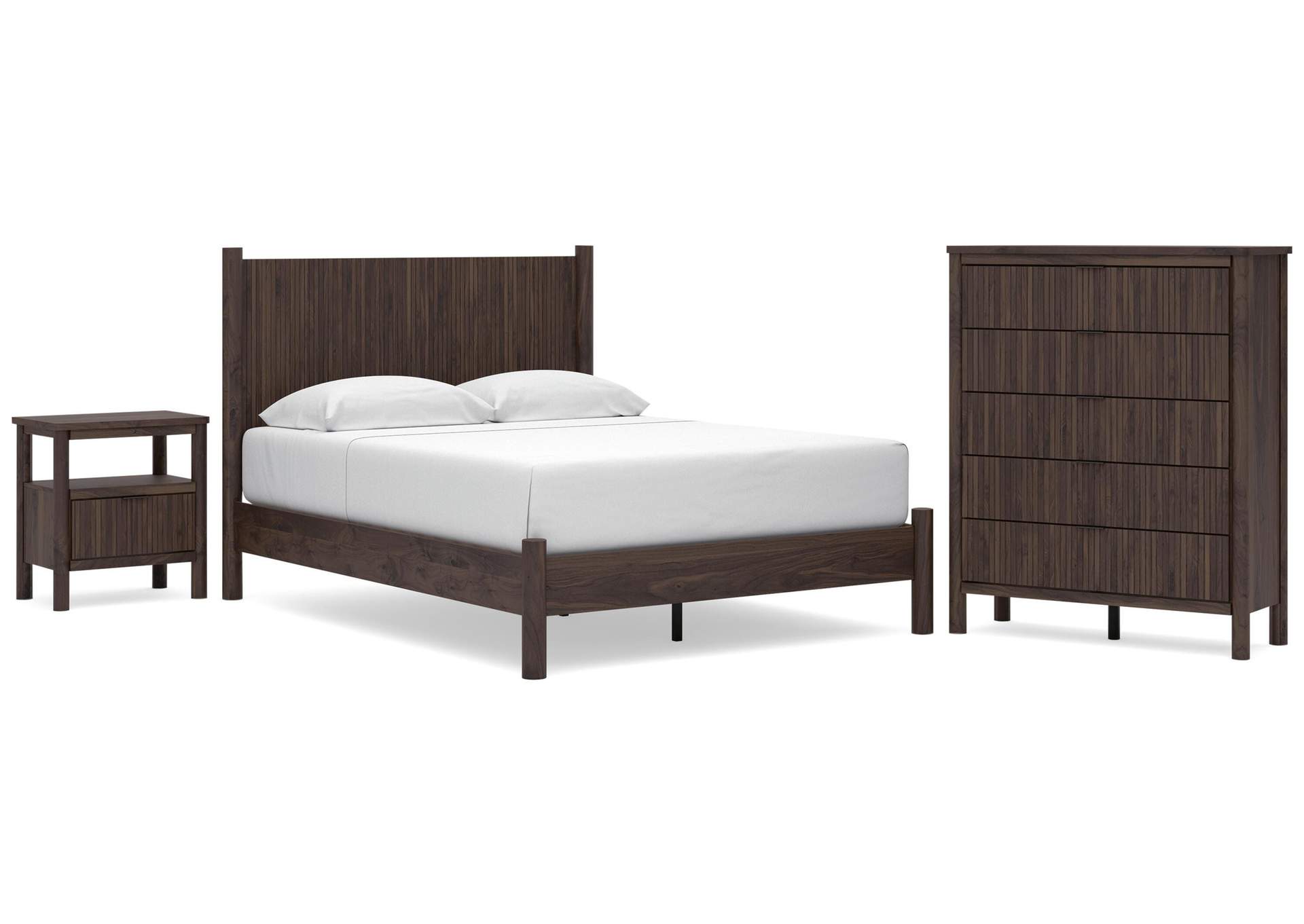 Cadmori Queen Panel Platform Bed, Chest and  Nightstand image 1