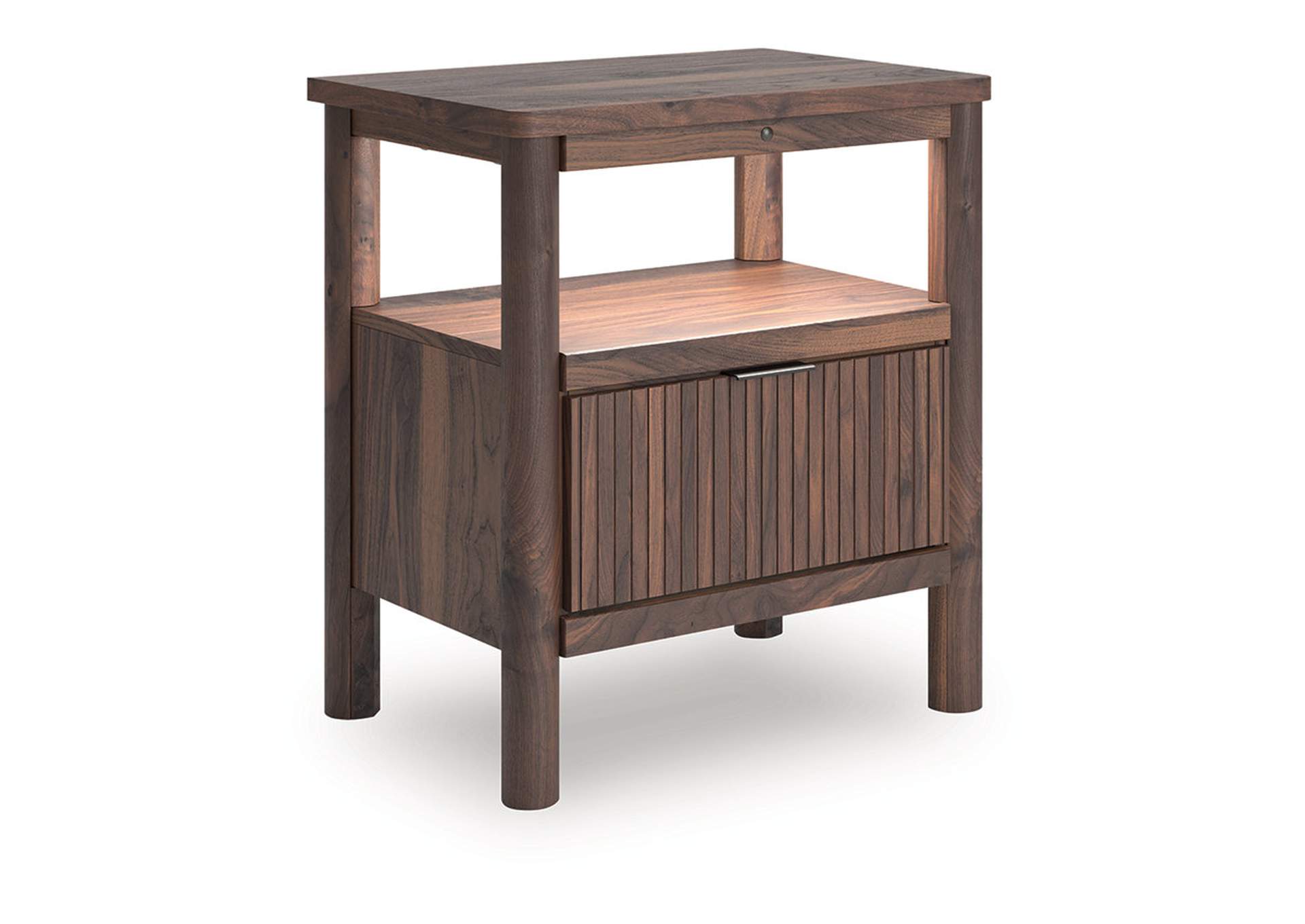 Cadmori Queen Upholstered Panel Platform Bed, Dresser, Mirror and Nightstand image 10