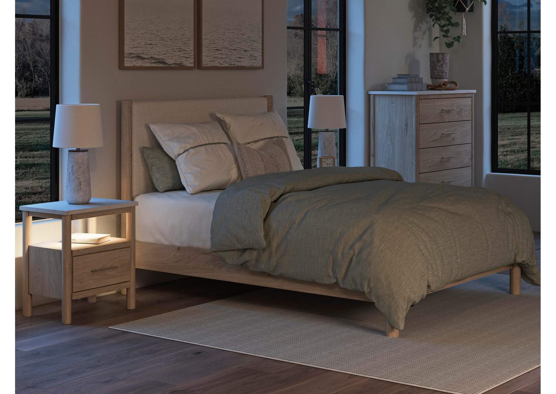 Cadmori Queen Upholstered Panel Bed image 11