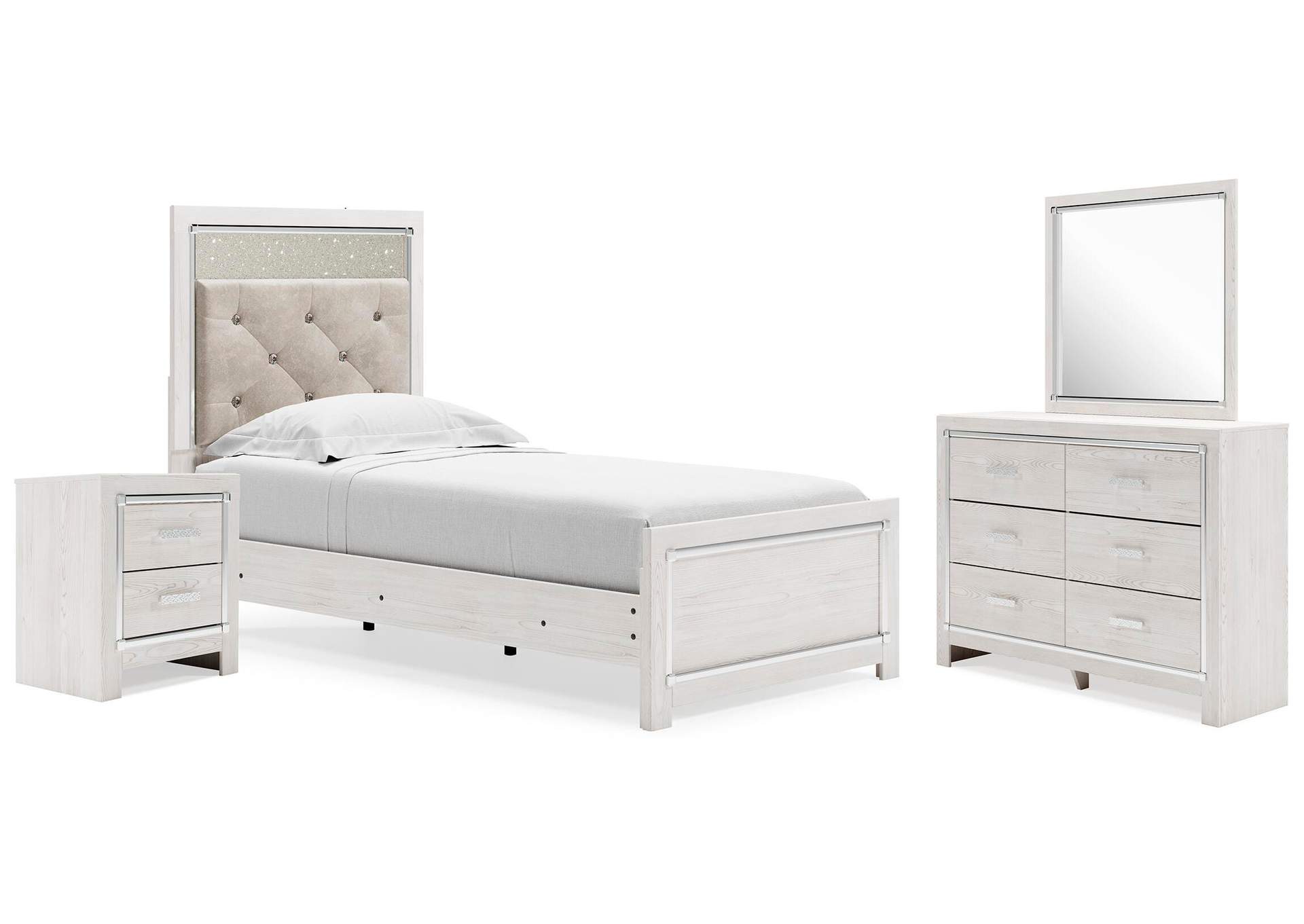 Altyra Twin Panel Bed, Dresser, Mirror and Nightstand image 1