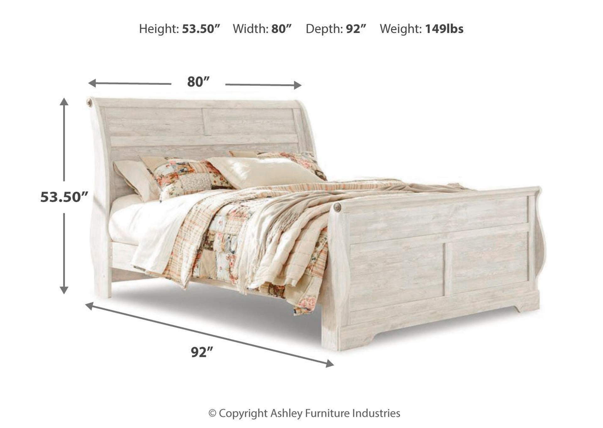 Willowton King Sleigh Bed image 6