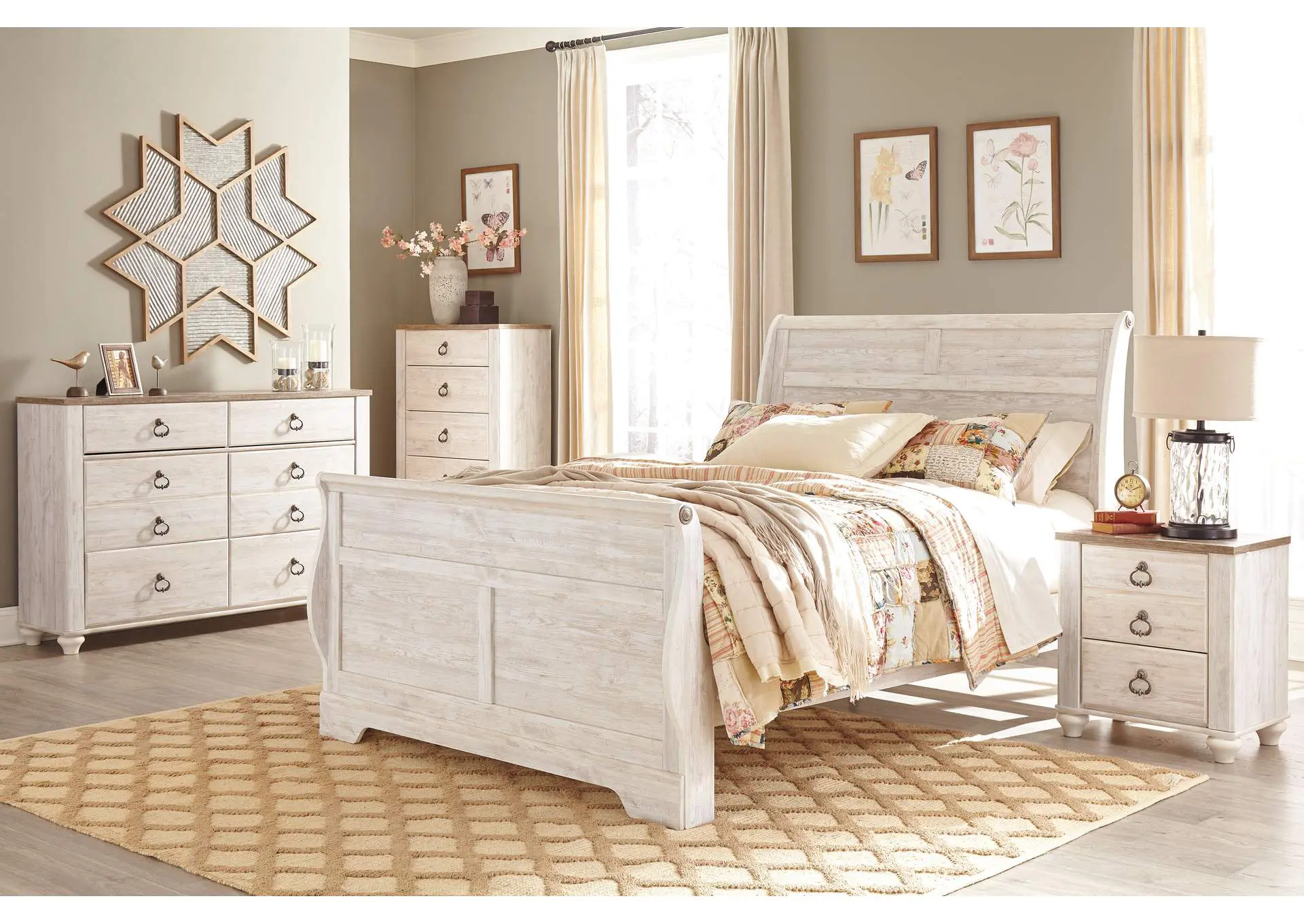Willowton Queen Sleigh Bed image 3