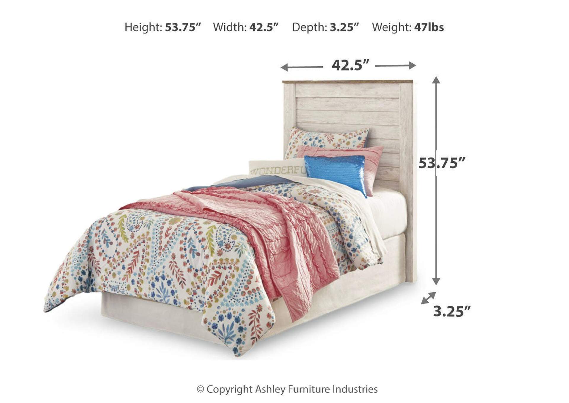 Willowton Twin Panel Headboard Bed with Dresser image 11