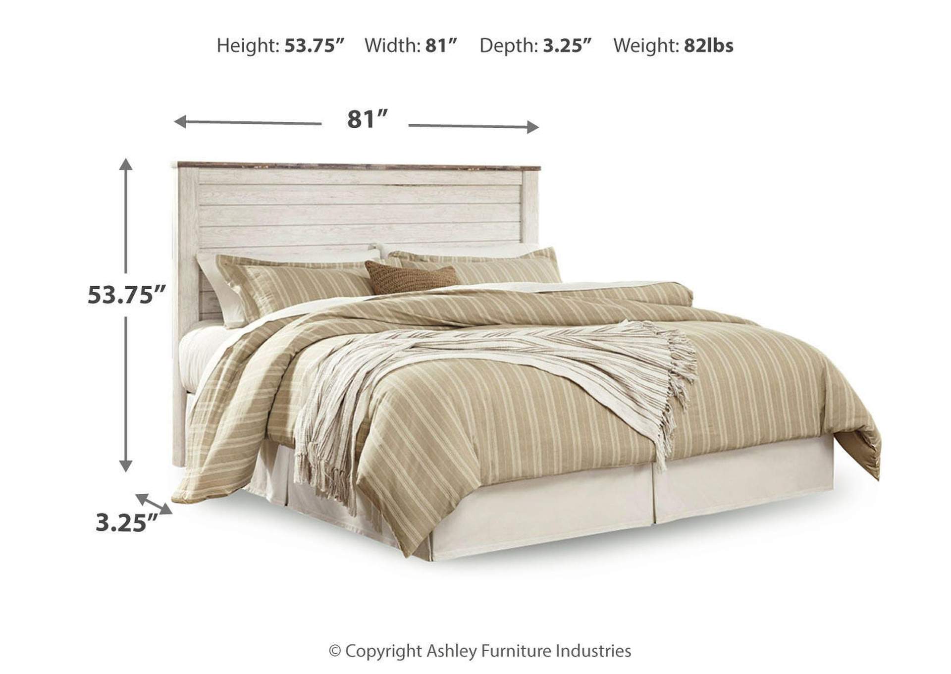 Willowton King/California King Panel Headboard Bed with Dresser image 15
