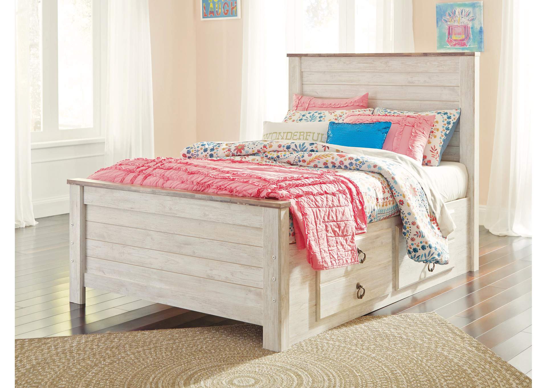 Willowton Full Panel Bed with 2 Storage Drawers image 12