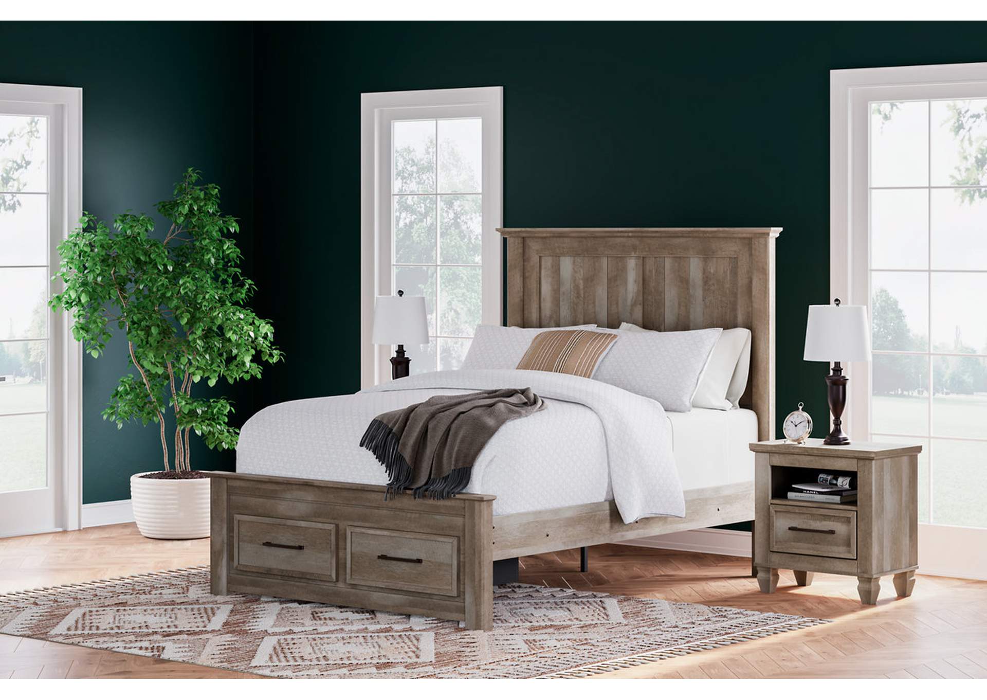 Yarbeck Queen Panel Bed with Storage image 2