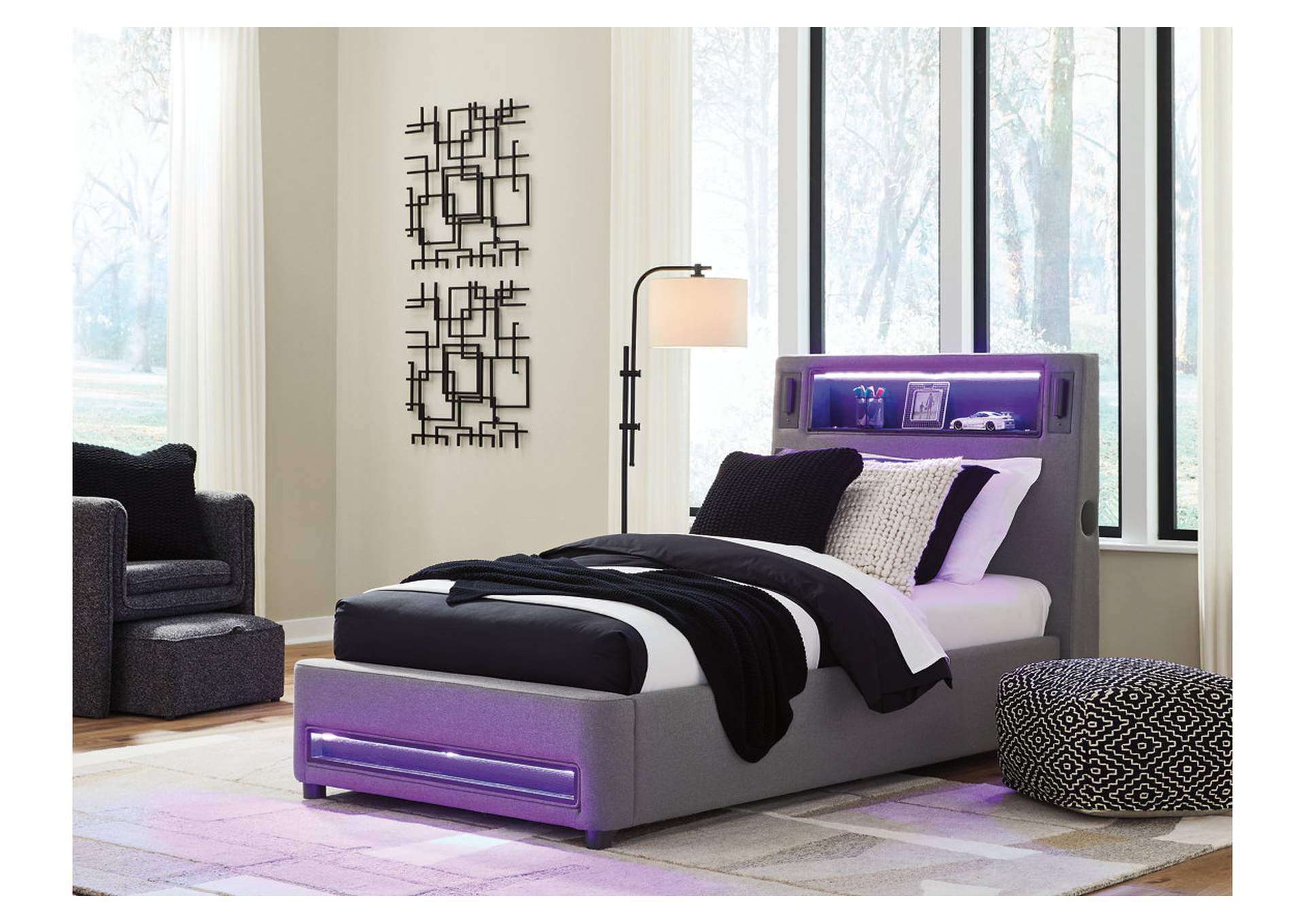 Verishaw Twin Upholstered Bed image 7