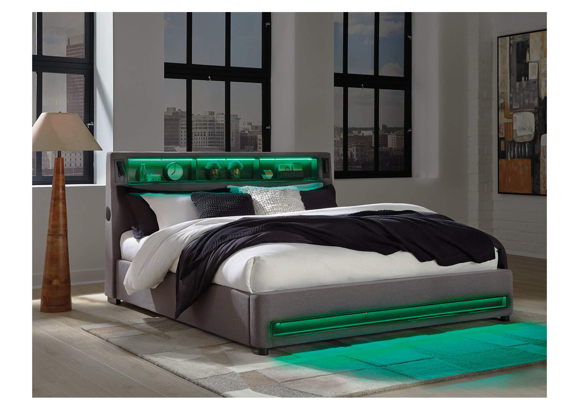 Verishaw California King Upholstered Bed image 12