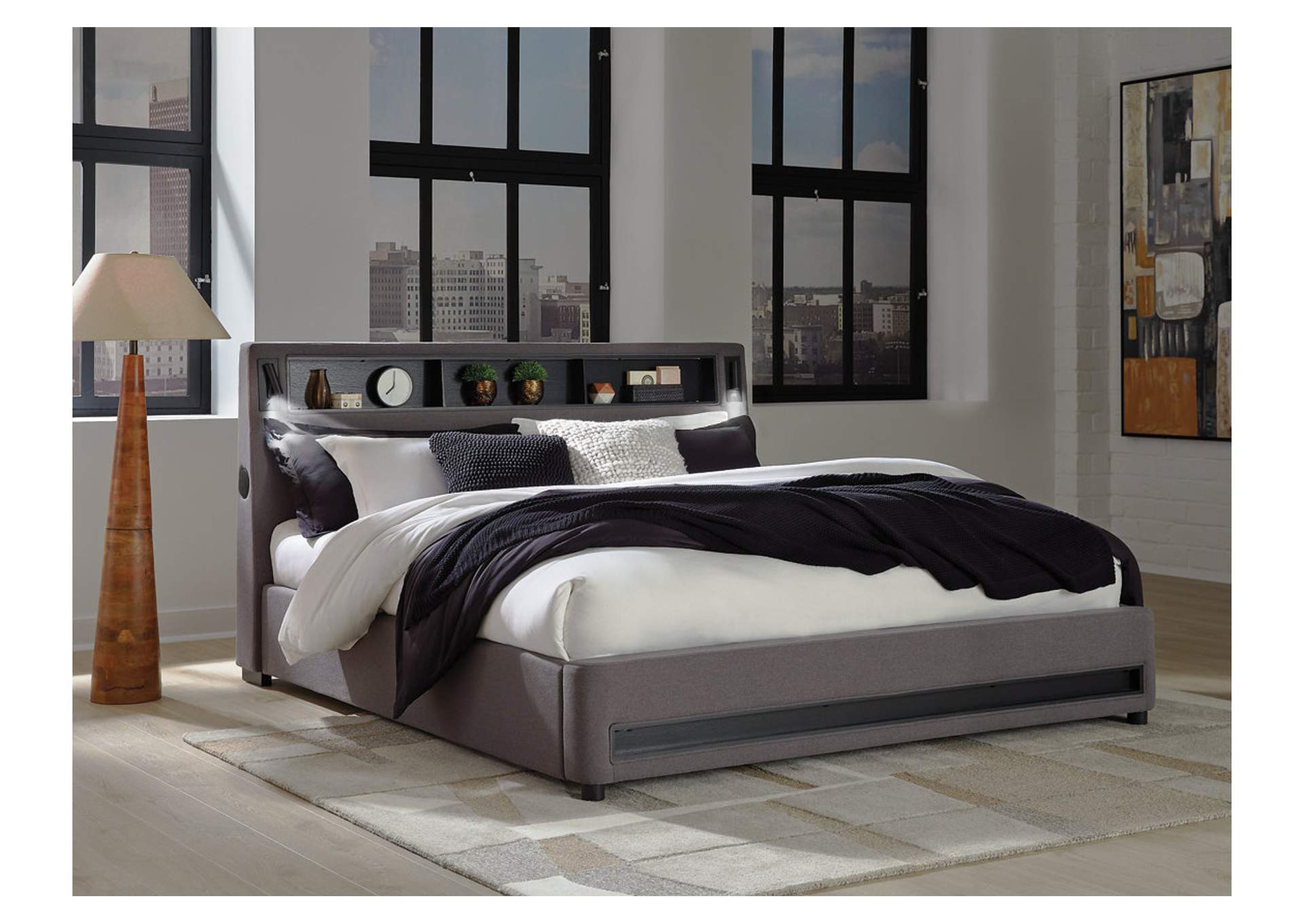 Verishaw California King Upholstered Bed image 2