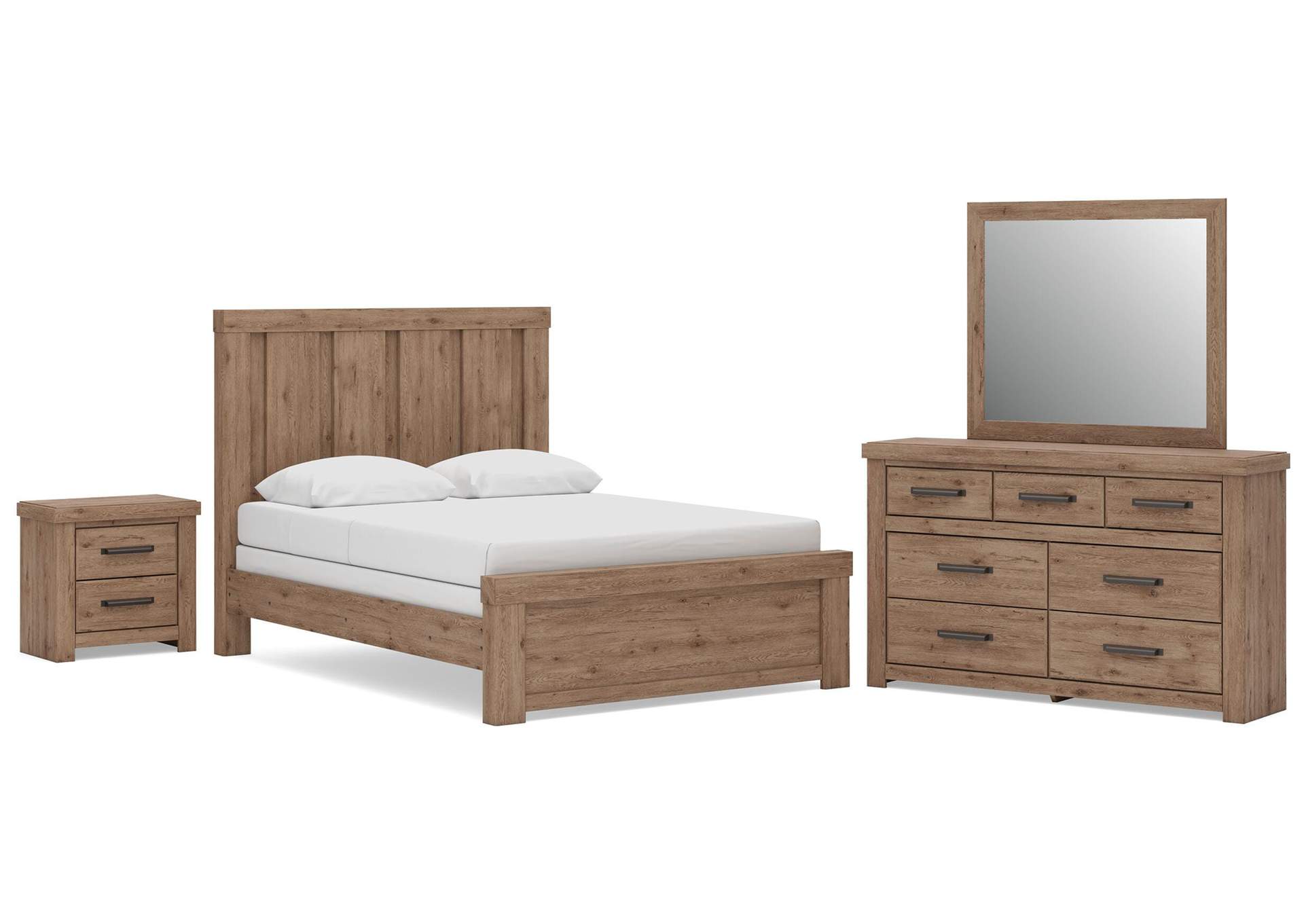 Garistyn Queen Panel Bed. Dresser, Mirror and Nightstand image 1