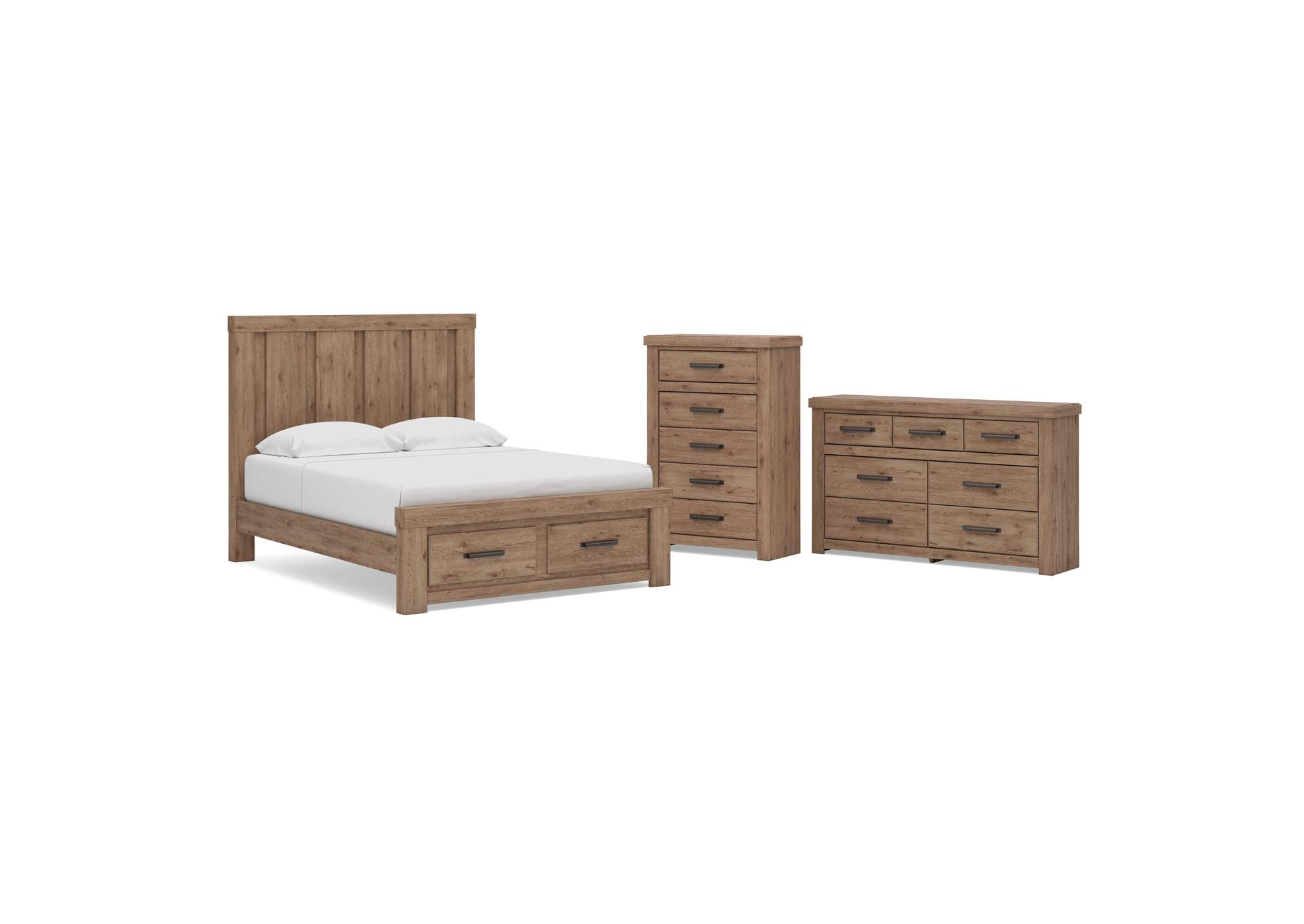 Garistyn Queen Panel Storage Bed, Dresser and Chest image 1