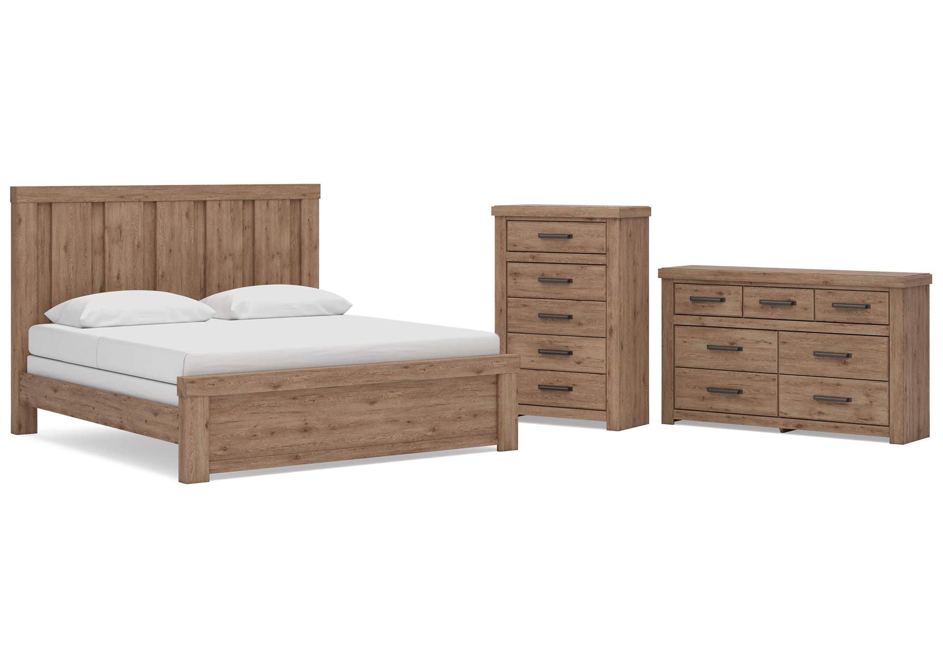 Garistyn King Panel Bed, Dresser and Chest image 1