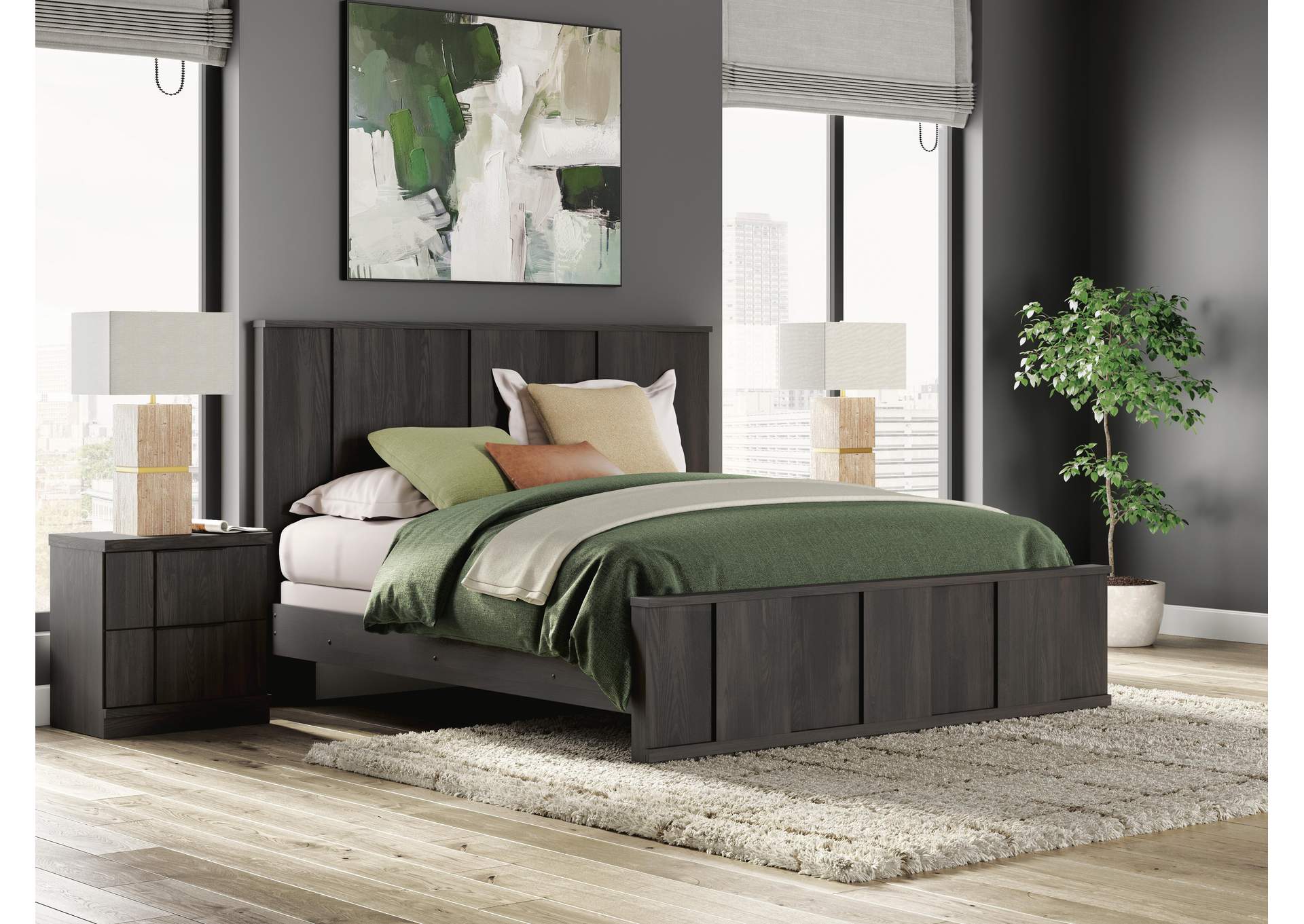 Shaehartin King Panel Bed image 2