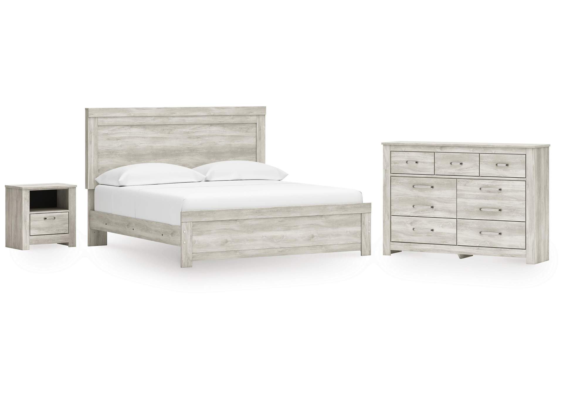 Bellaby King Panel Bed with Dresser and Nightstand image 1