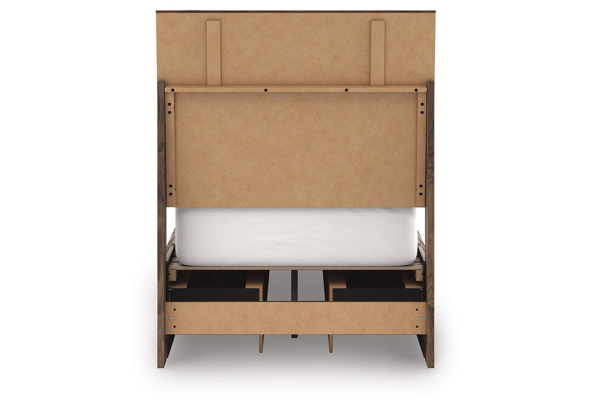 Chirason Twin Panel Bed with Storage, Dresser and Mirror image 3