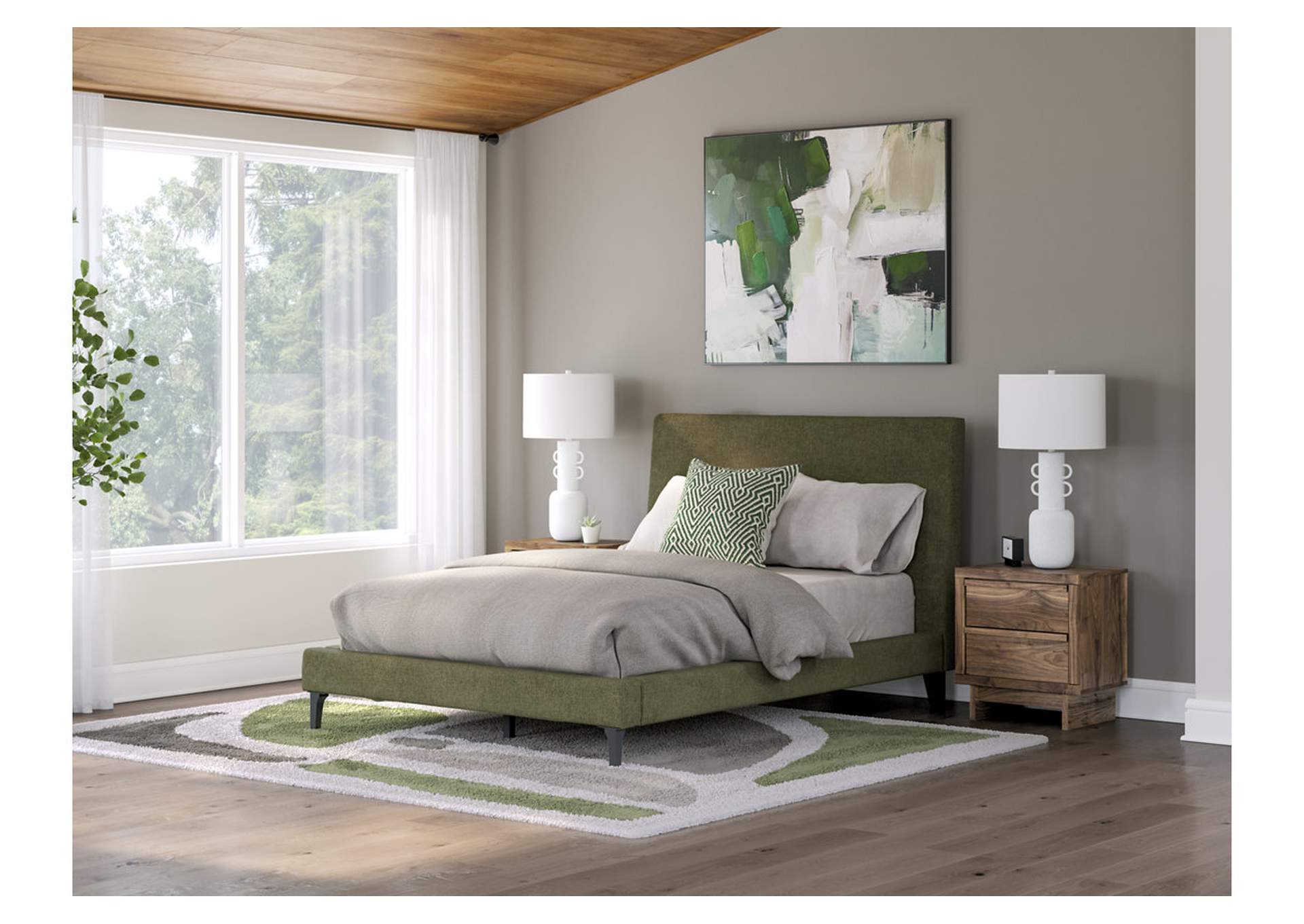 Chirason Full Upholstered Bed with Roll Slats image 3