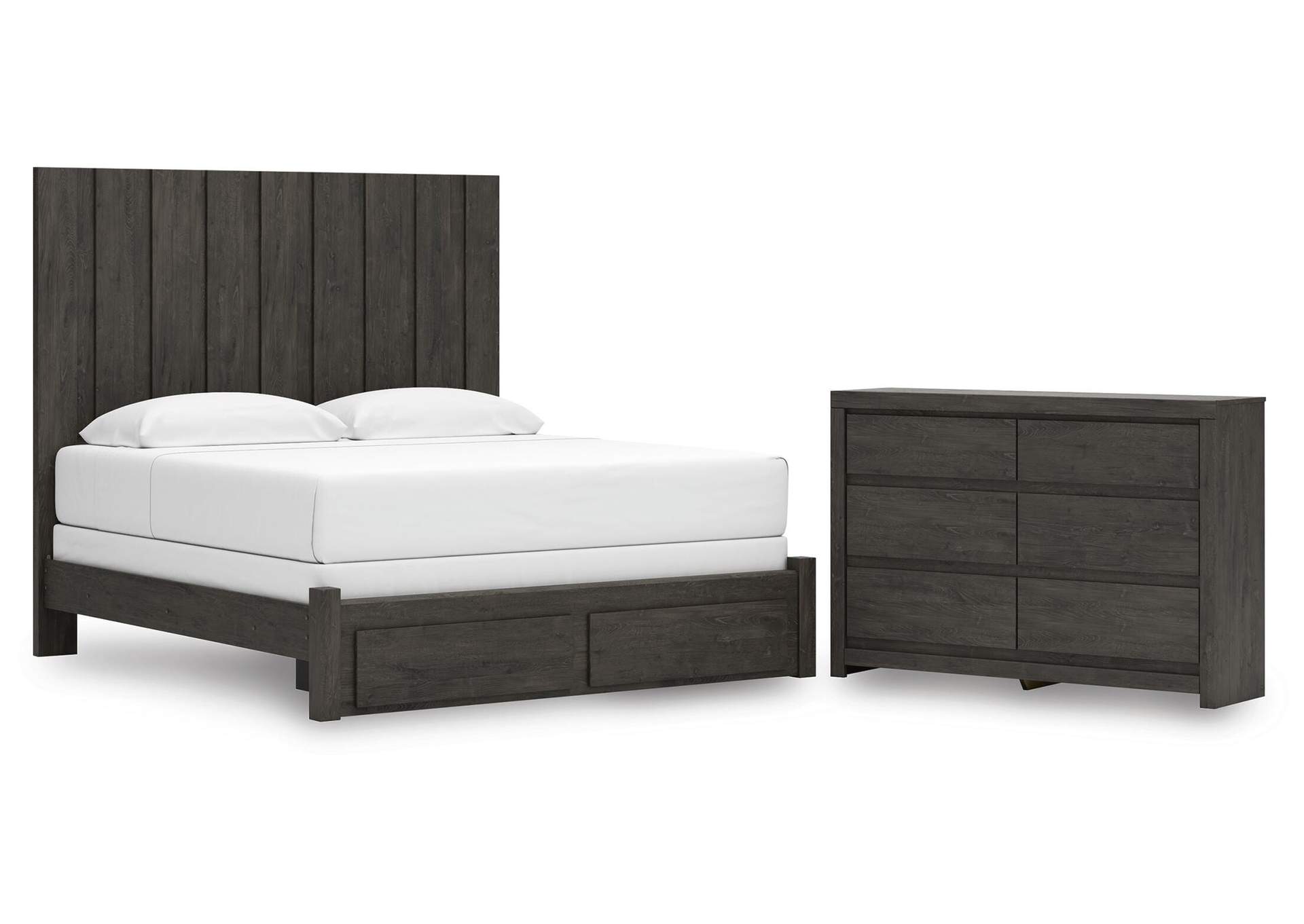 Parlayon King Panel Storage Bed and Dresser image 1