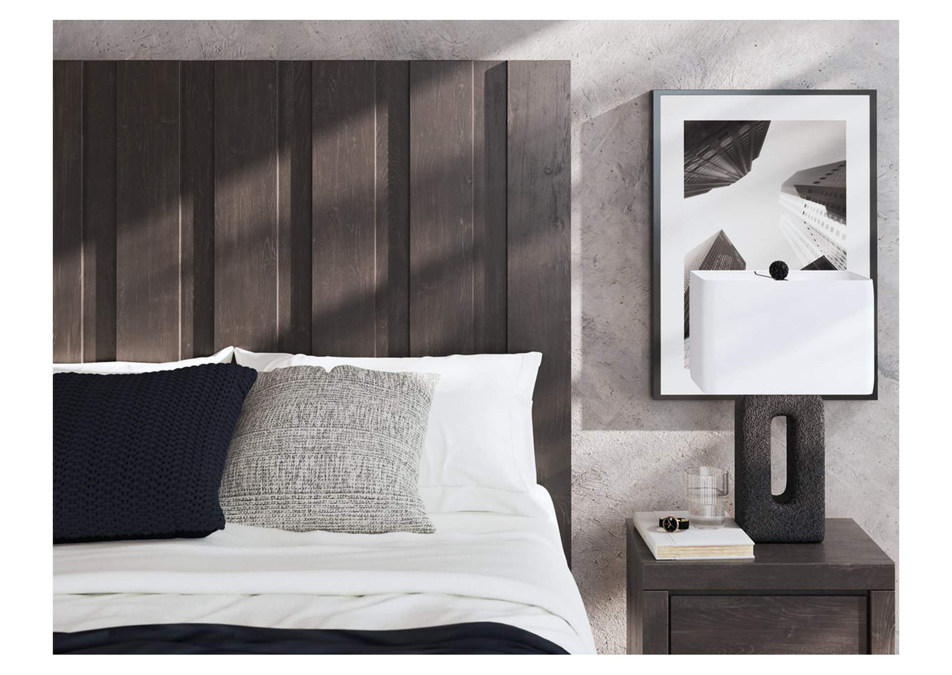 Parlayon Queen Panel Bed with Mirrored Dresser, Chest and Nightstand image 23