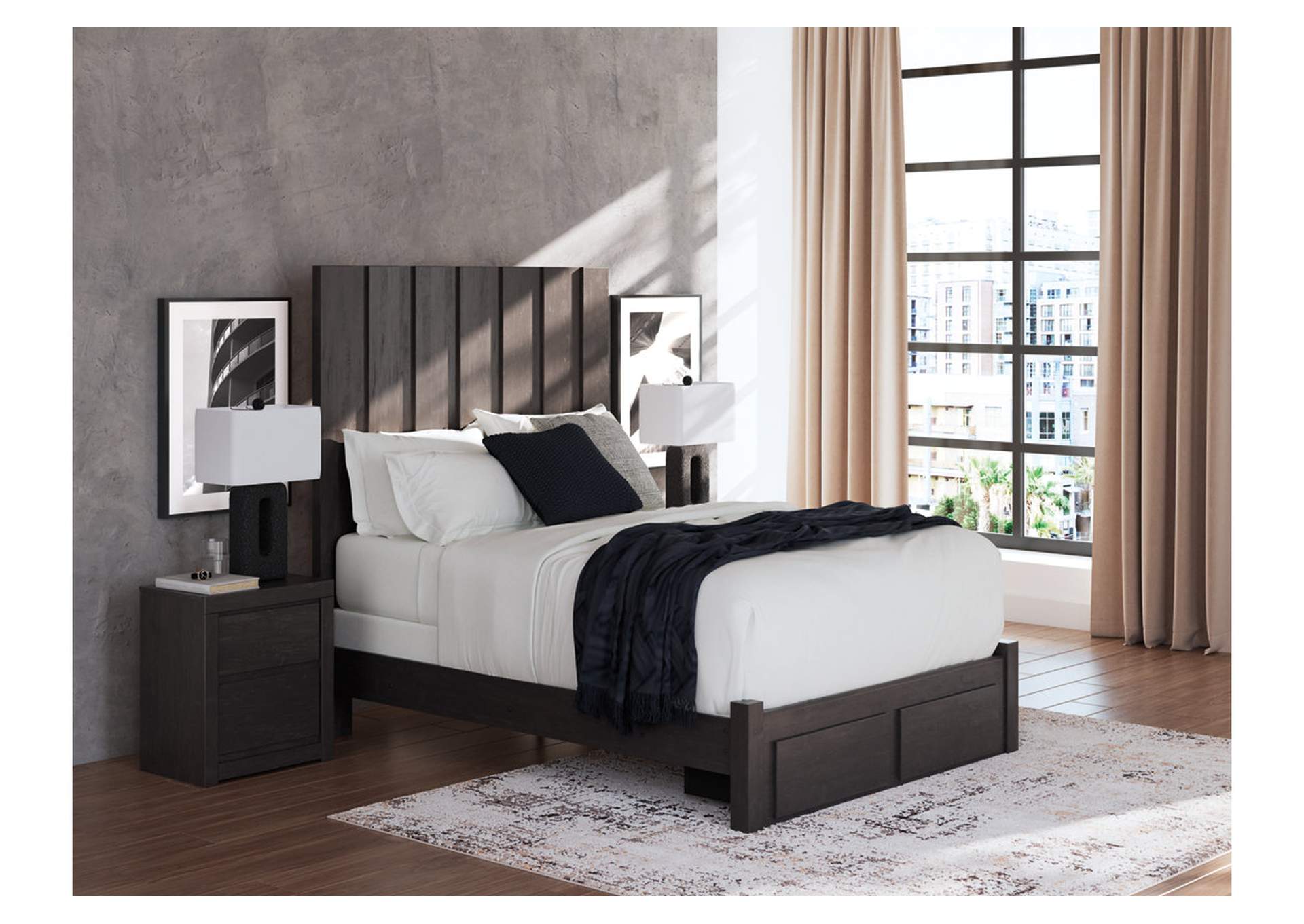 Parlayon Queen Panel Storage Bed with Mirrored Dresser, Chest and Nightstand image 21